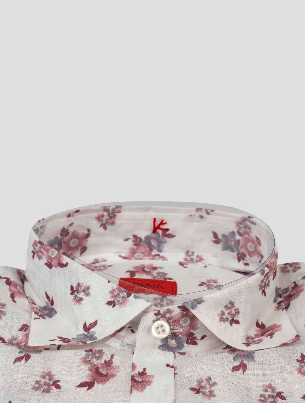 Isaia White Pink Cotton shirt 2