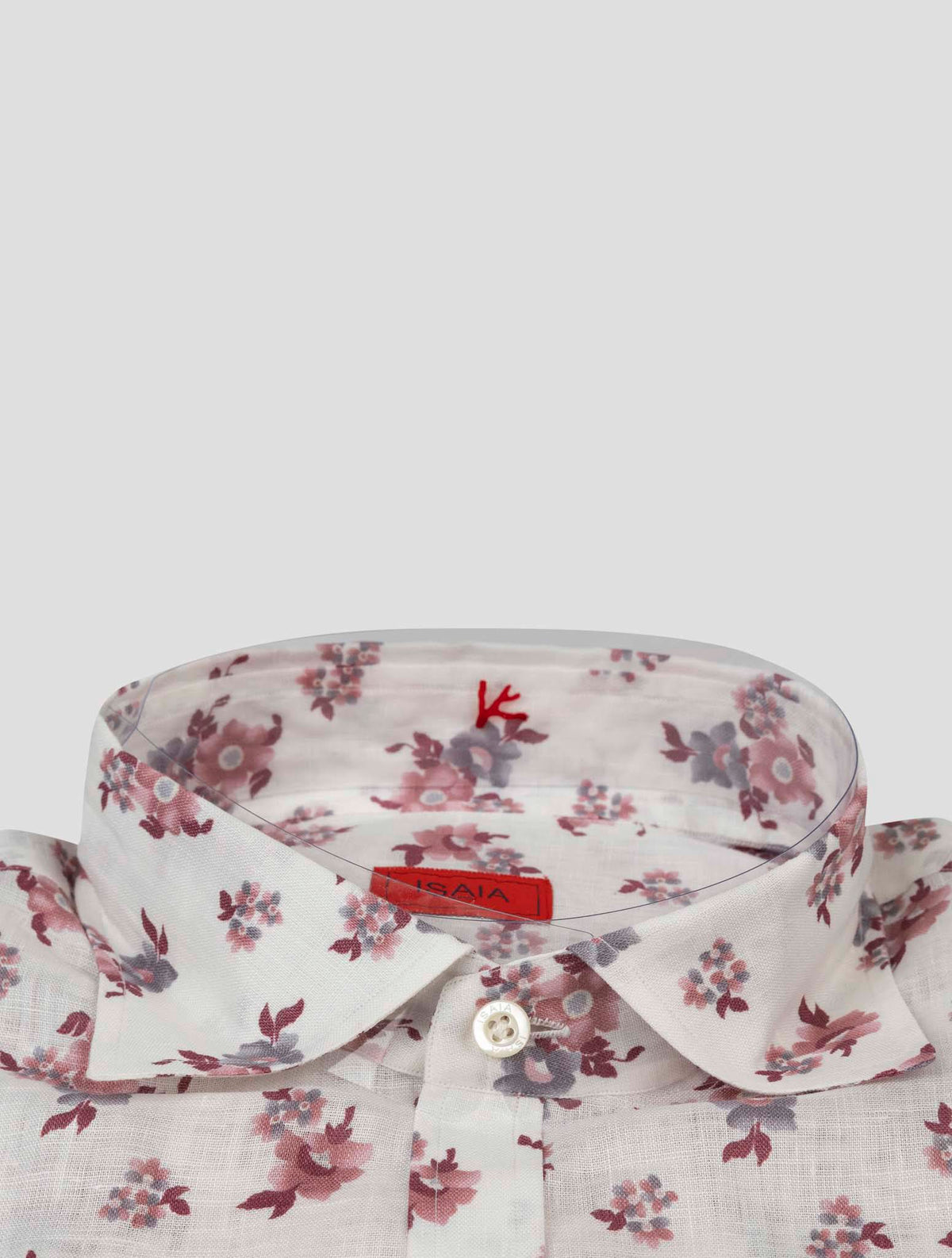 Isaia White Pink Cotton shirt 2