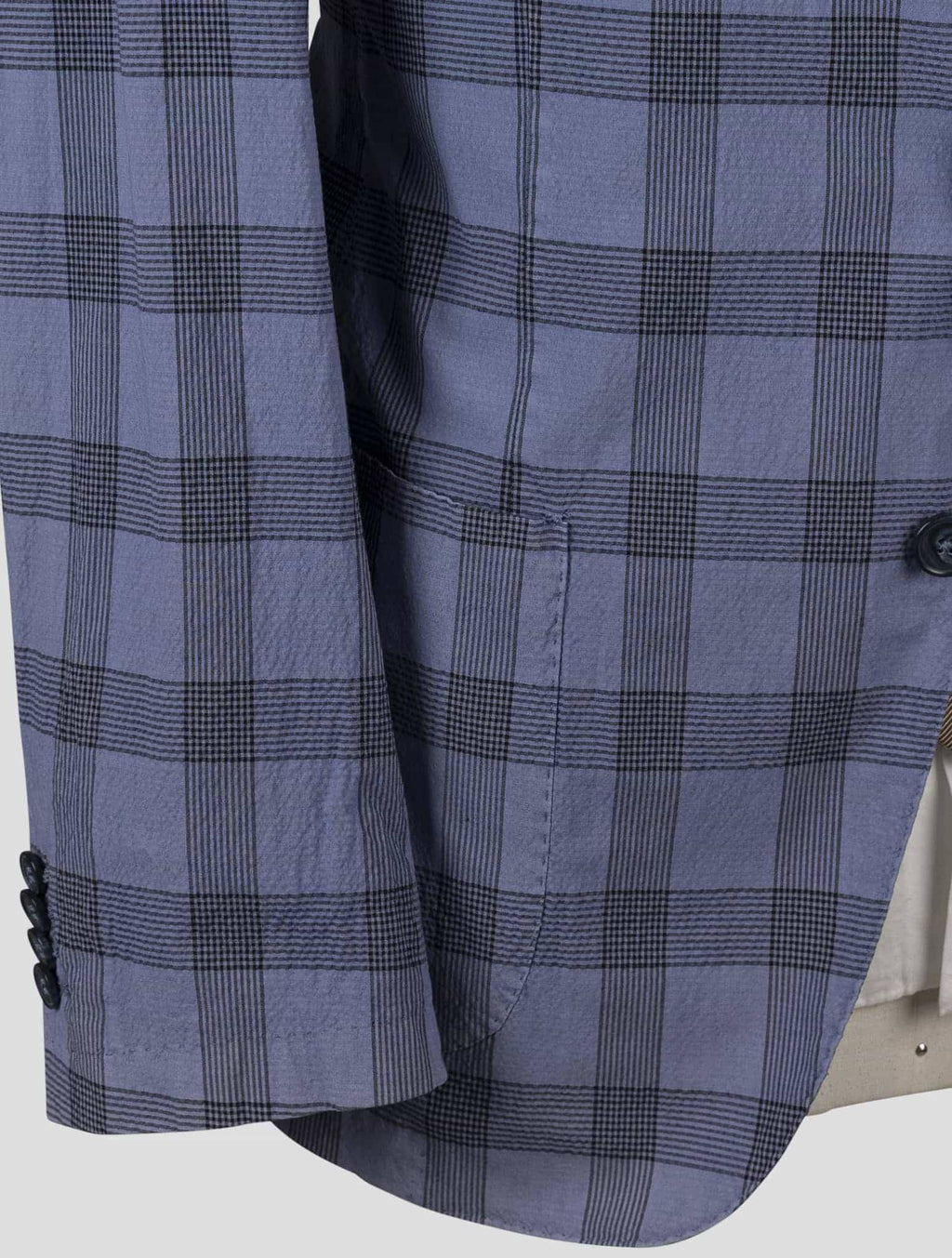 Isaia Blue Cotton Ea Blazer 10