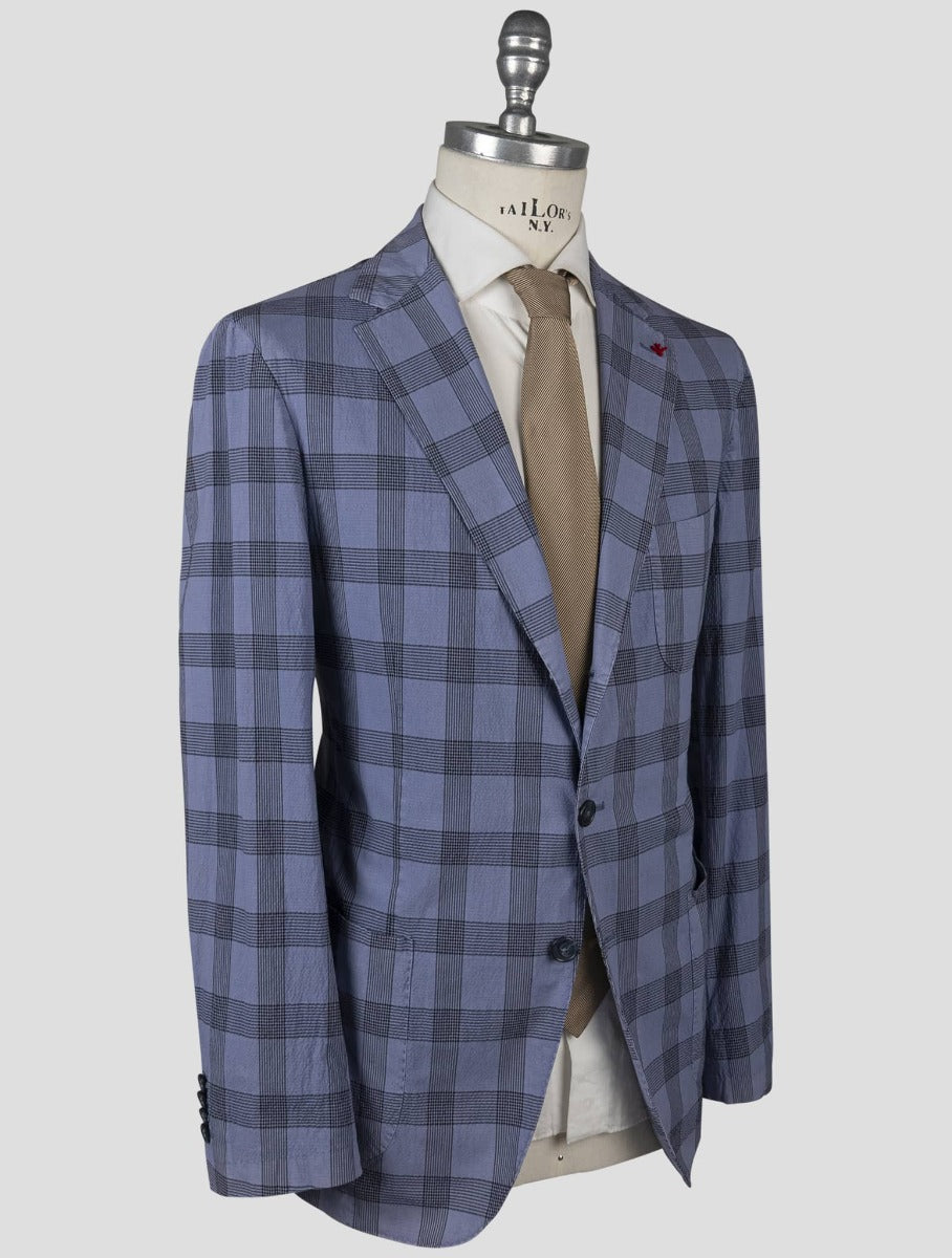 Isaia Blue Cotton Ea Blazer 2
