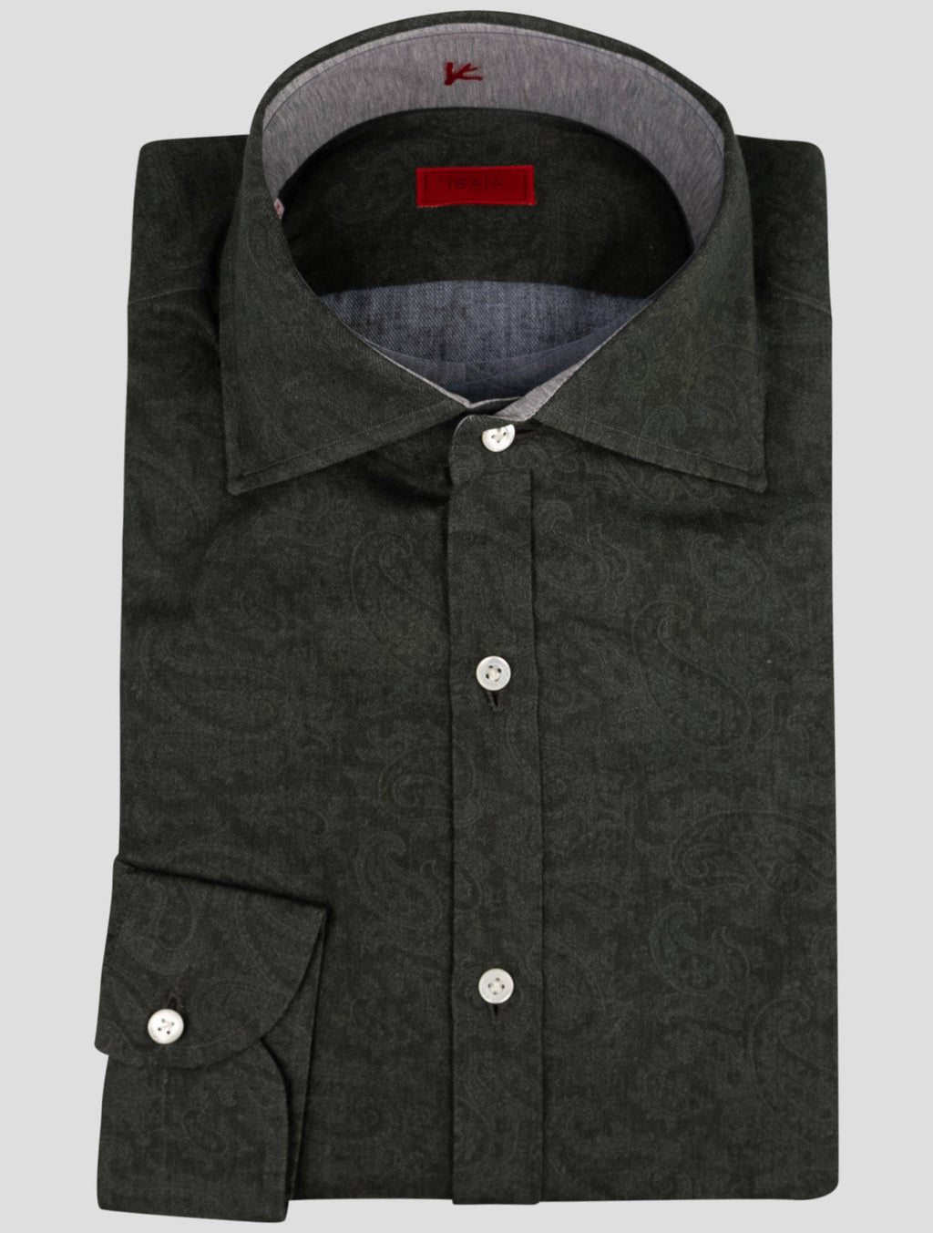 Isaia Green Cotton Shirt 3