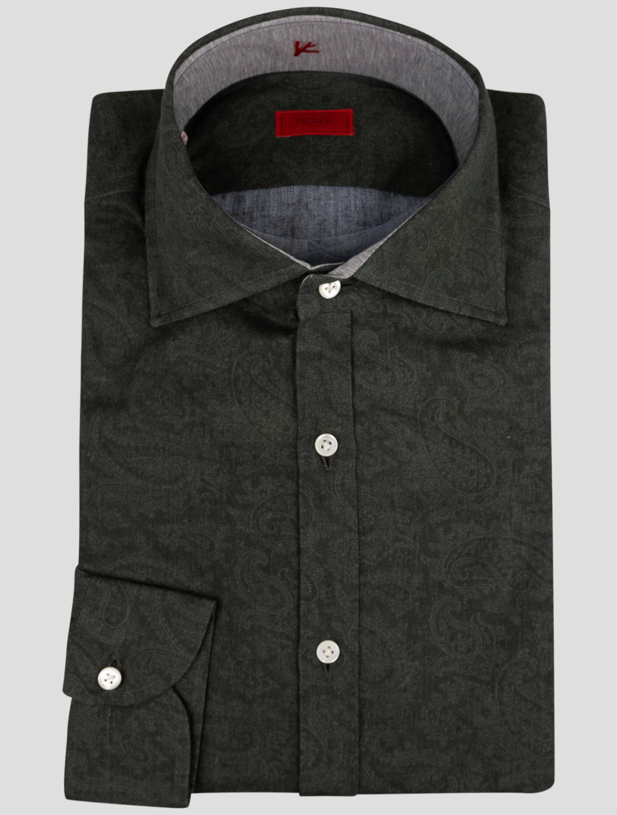 Isaia Green Cotton Shirt 3