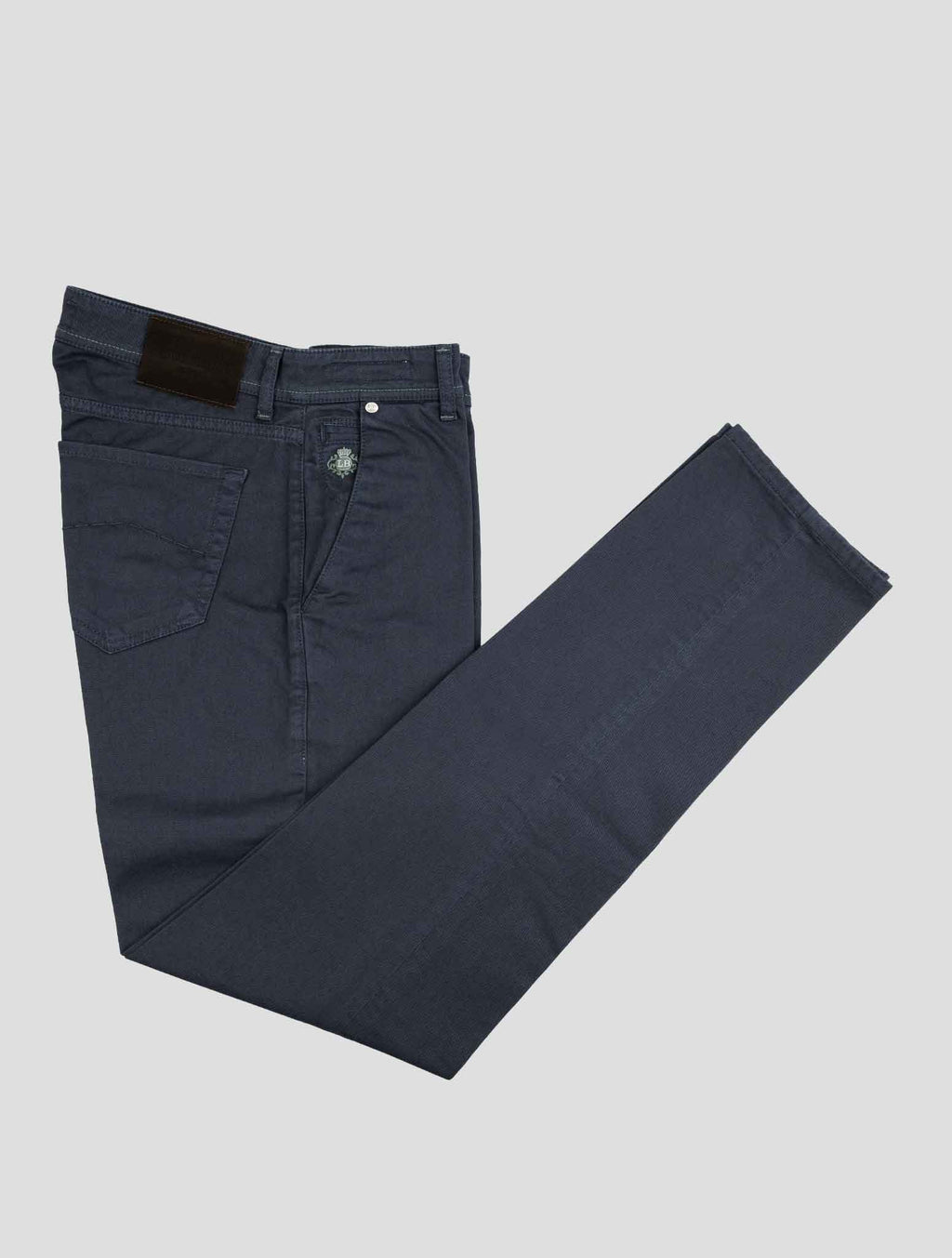Luigi Borrelli Blue Cotton Ea Pants 1