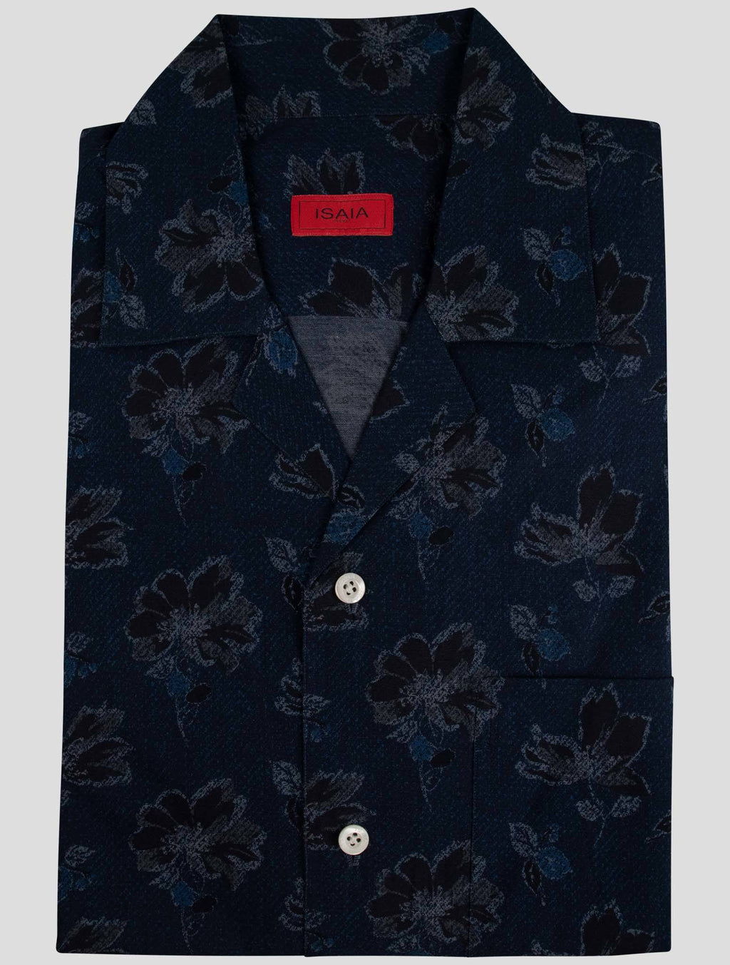 Isaia Dark Blue Cotton Shirt 1