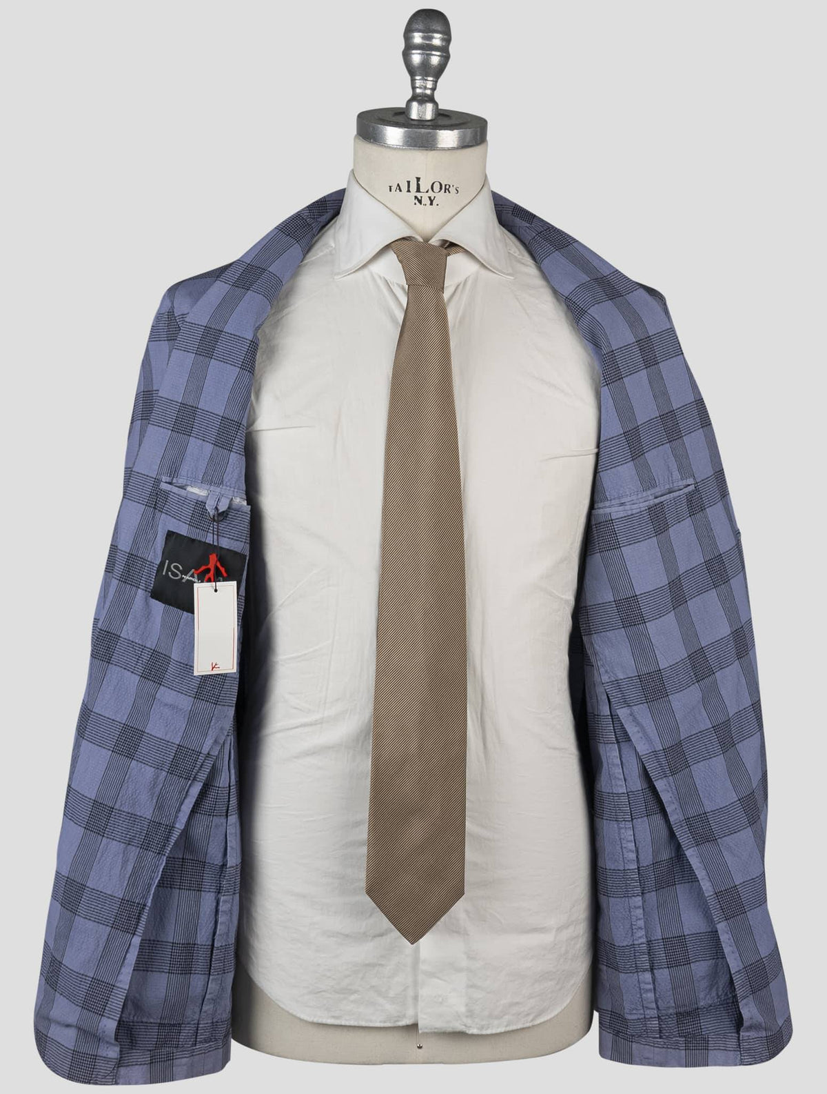 Isaia Blue Cotton Ea Blazer 12
