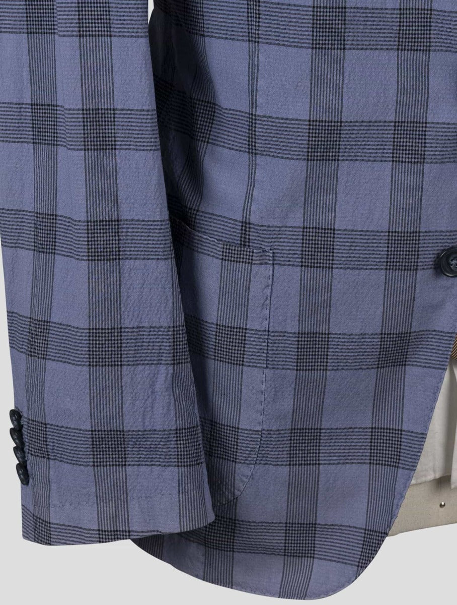 Isaia Blue Cotton Ea Blazer 4