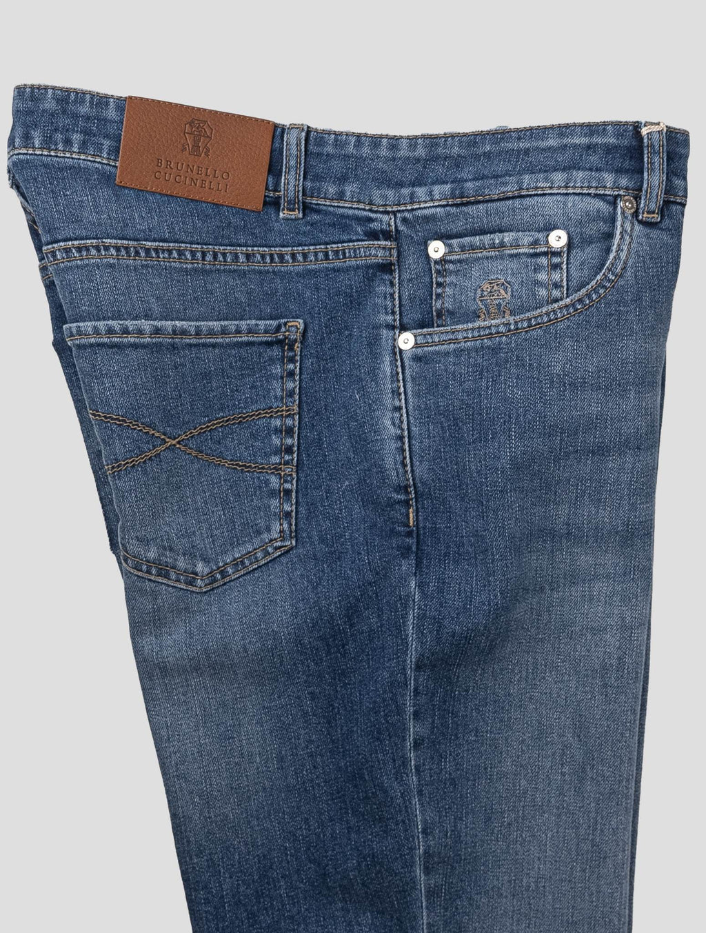 Brunello Cucinelli Blue Cotton Ea Jeans CJY1 4