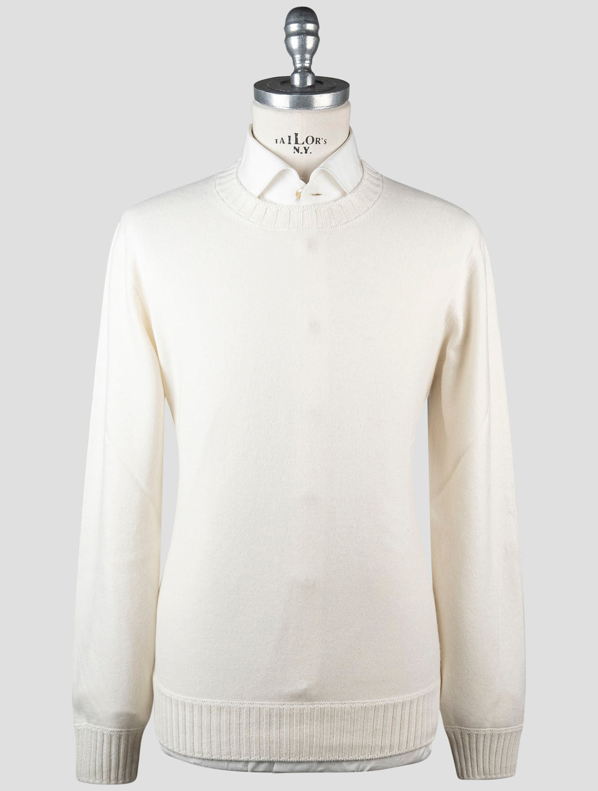 Gran Sasso White Cashmere Sweater Crewneck 1