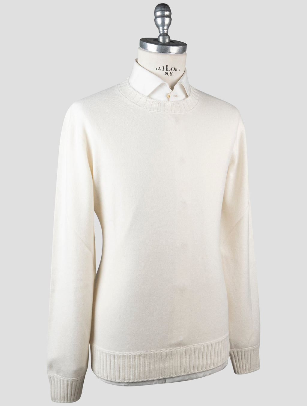 Gran Sasso White Cashmere Sweater Crewneck 2