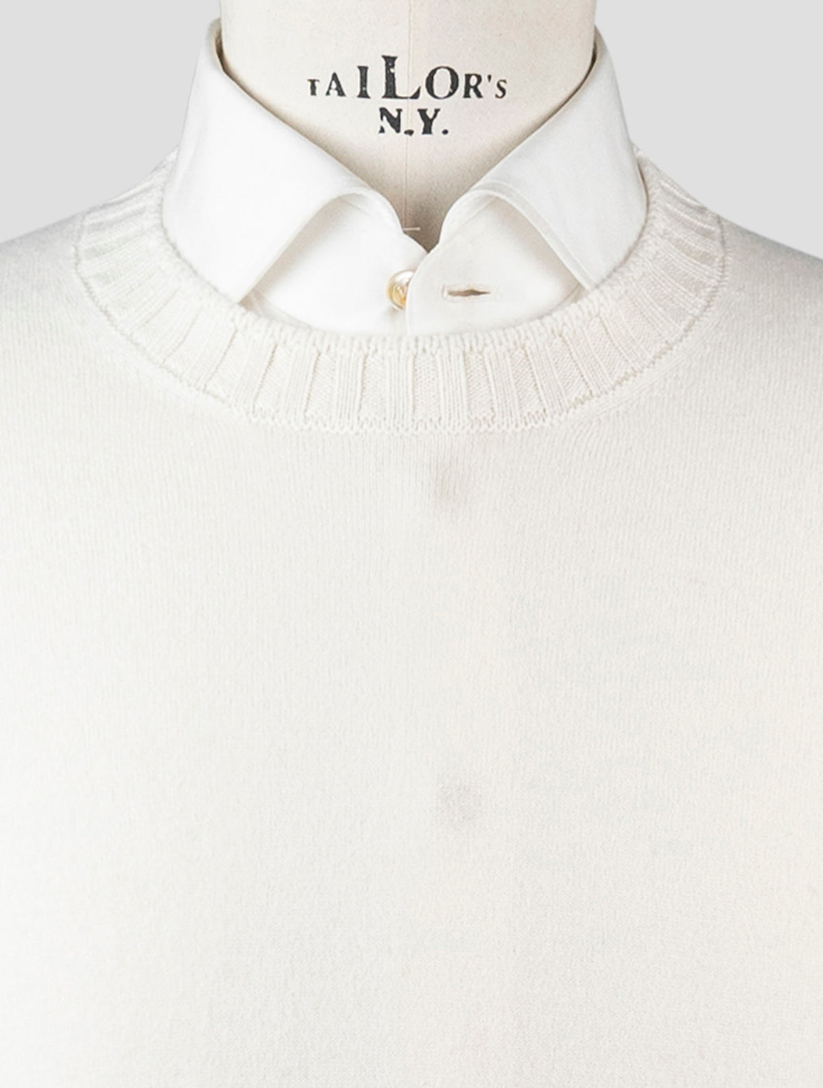 Gran Sasso White Cashmere Sweater Crewneck 4