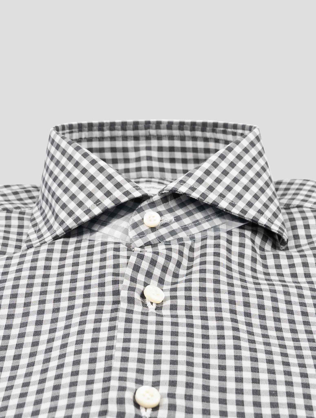 Cesare Attolini Gray White Cotton Shirt 2