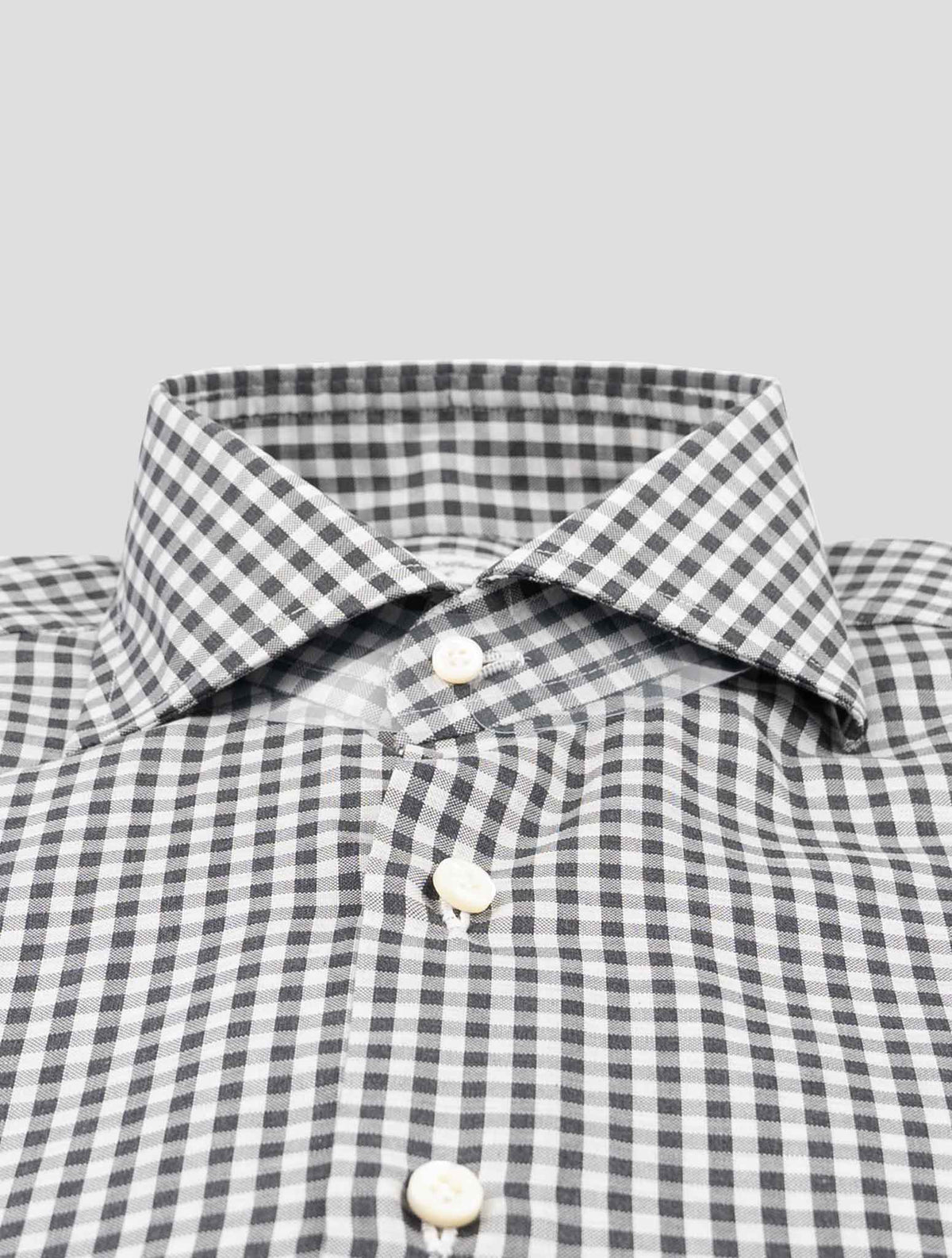 Cesare Attolini Gray White Cotton Shirt 2