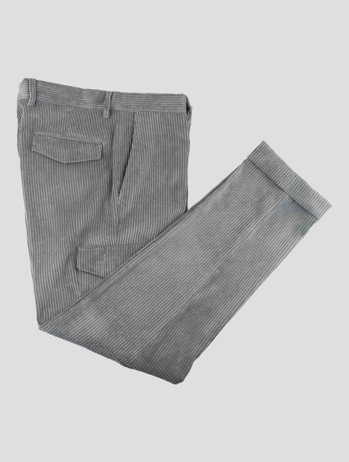 Barba Napoli Gray Pl Nylon Ea Cargo Velvet Pants 1