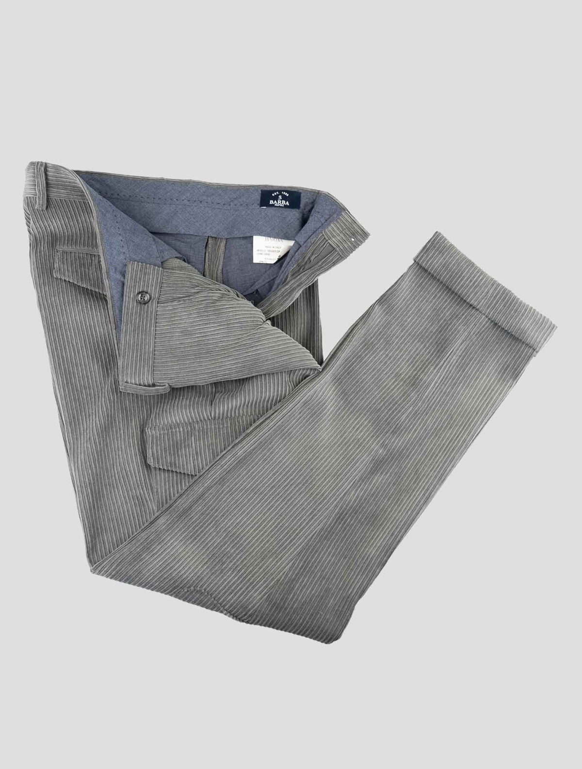Barba Napoli Gray Pl Nylon Ea Cargo Velvet Pants 2