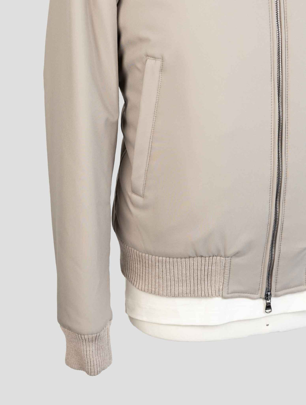 Barba Napoli Taupe Pl Pu Lapin Coat 5