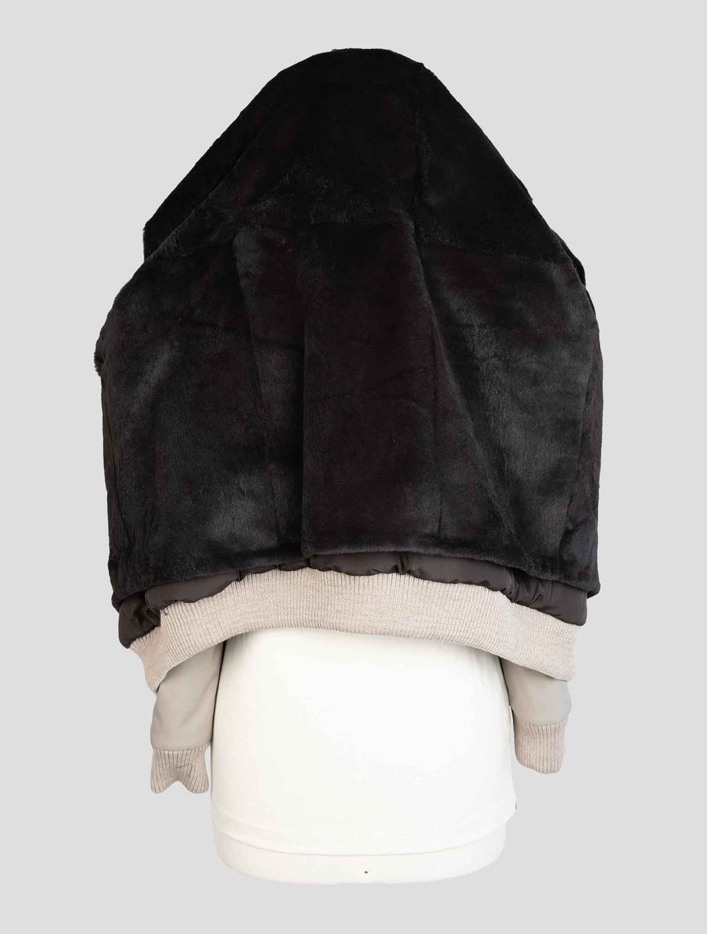 Barba Napoli Taupe Pl Pu Lapin Coat 8