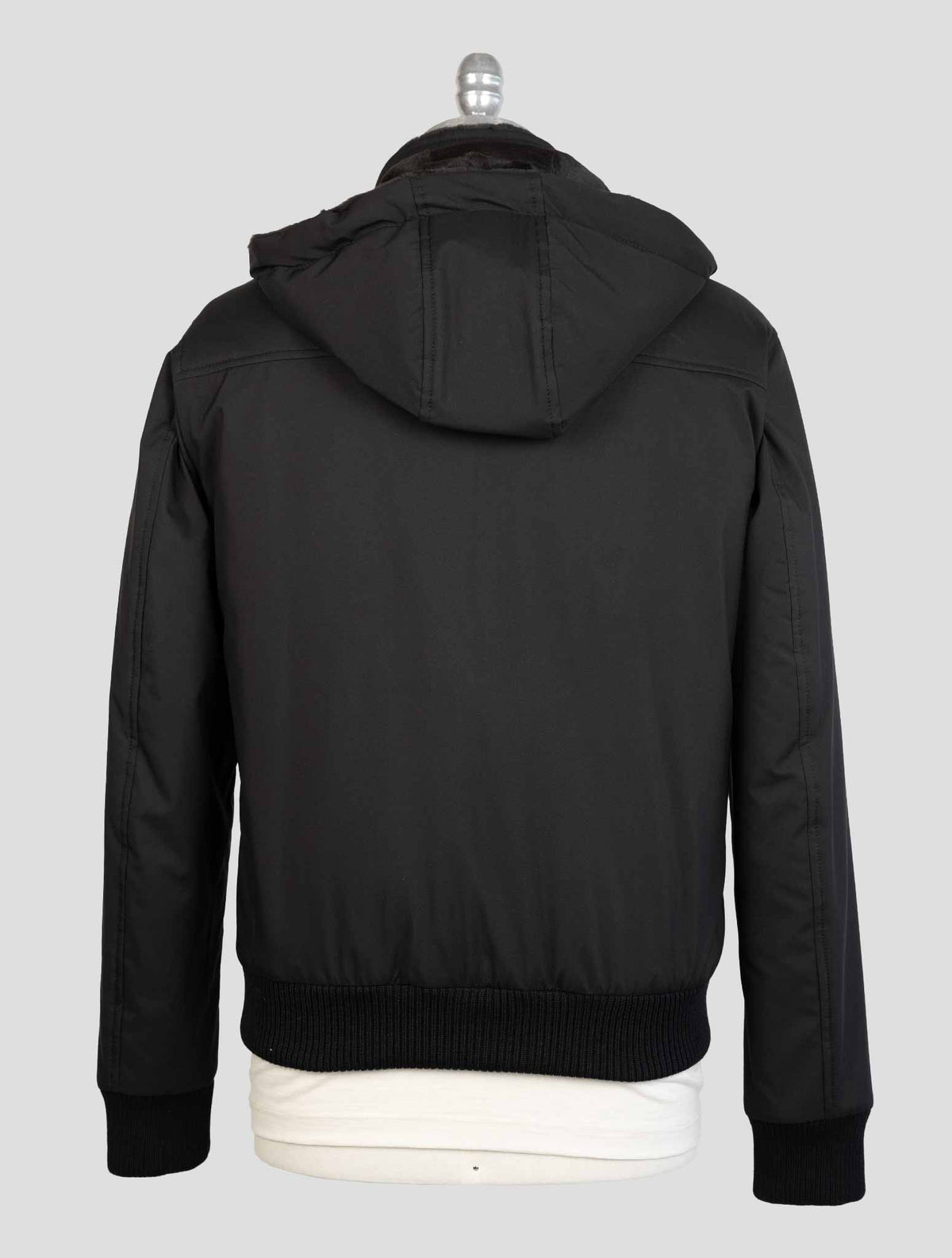 Barba Napoli Black Pl Pu Lapin Coat 3
