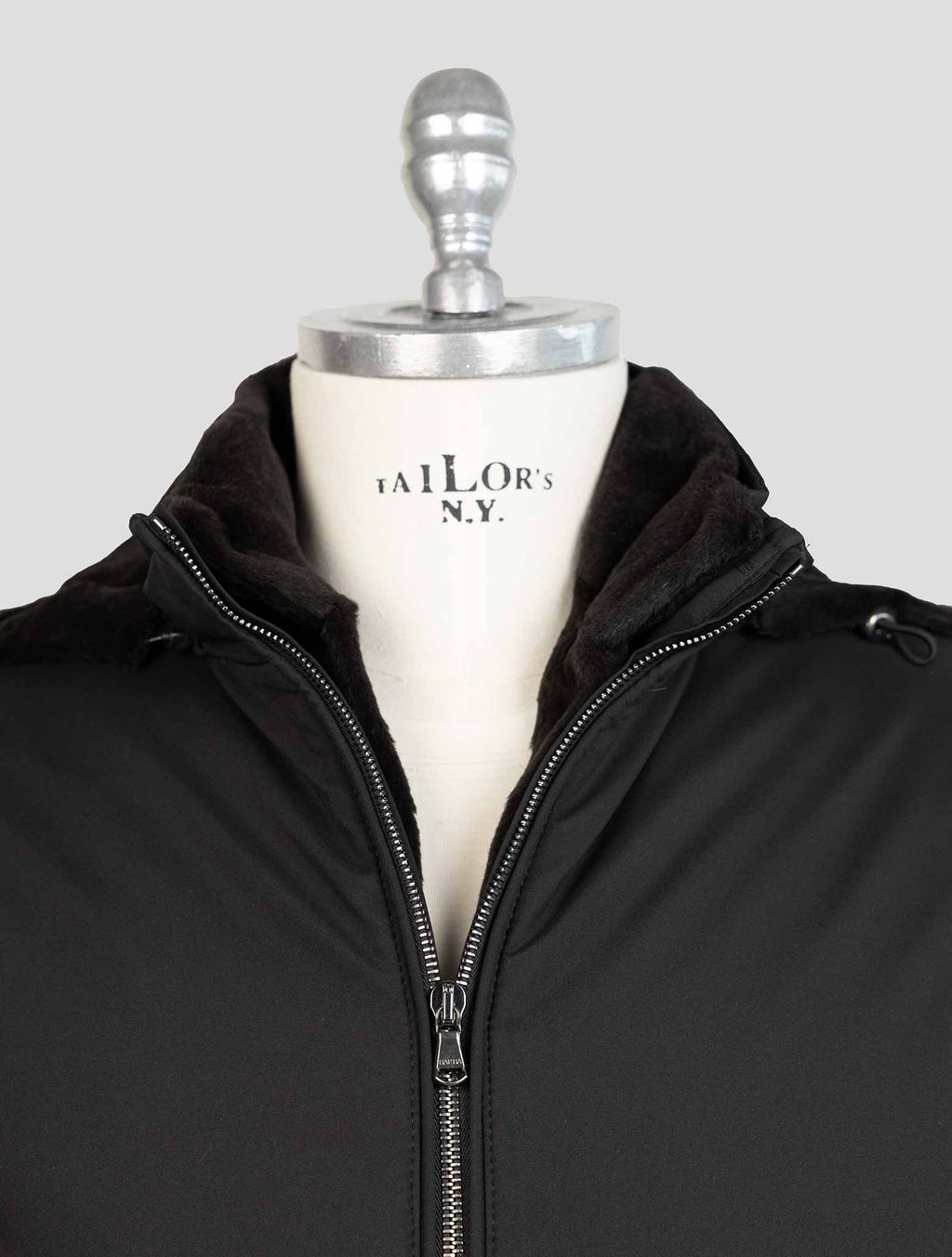 Barba Napoli Black Pl Pu Lapin Coat 4