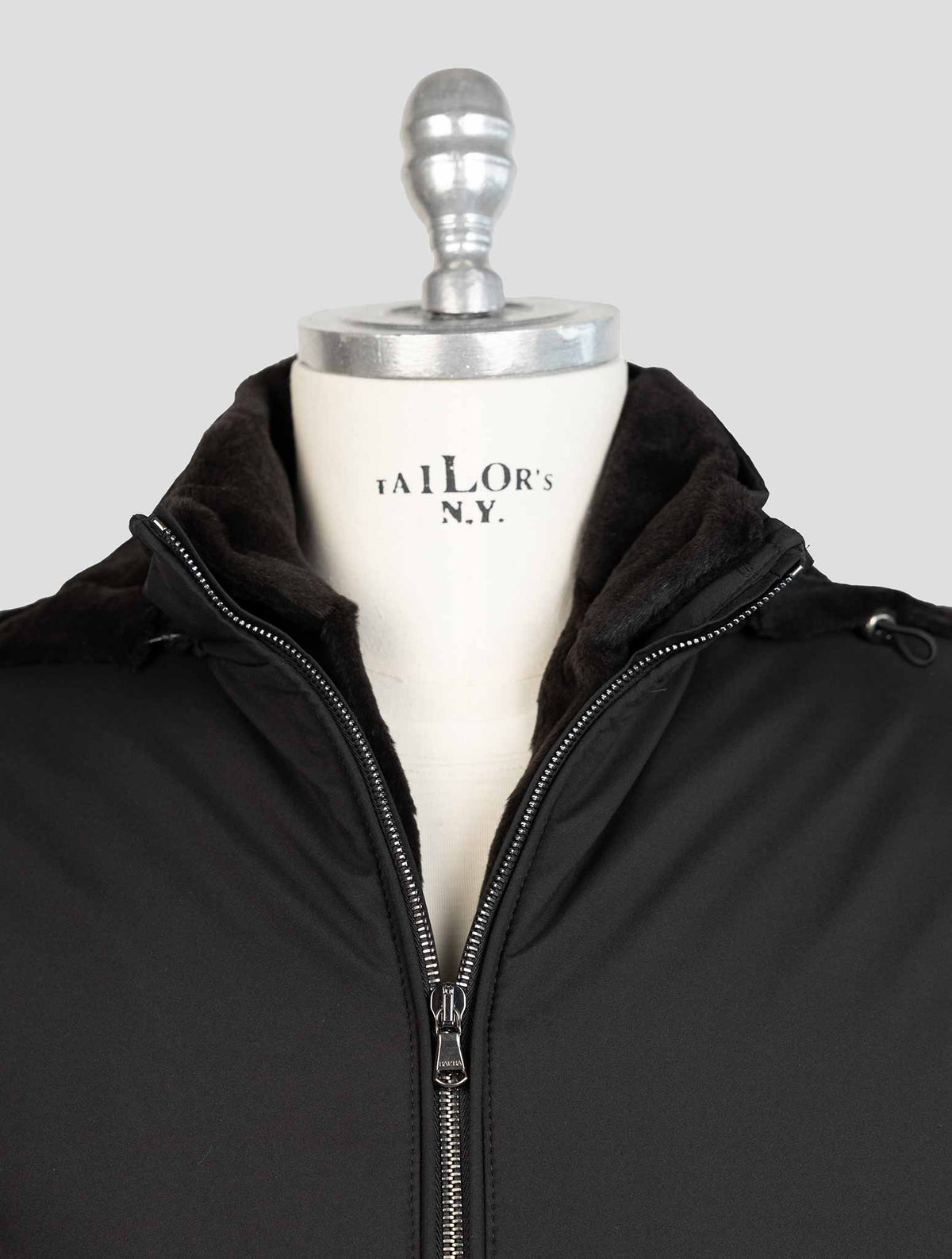 Barba Napoli Black Pl Pu Lapin Coat 4