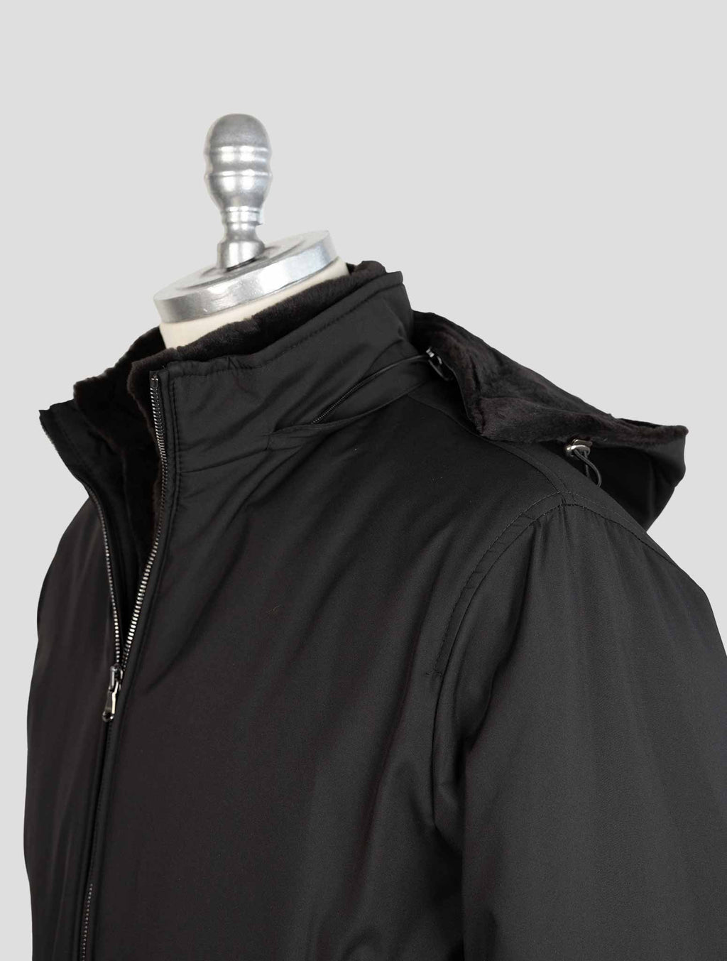 Barba Napoli Black Pl Pu Lapin Coat 7