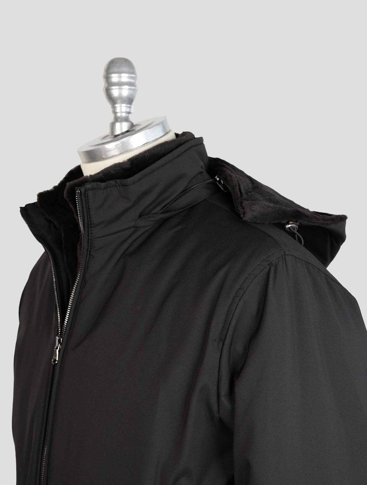 Barba Napoli Black Pl Pu Lapin Coat 7