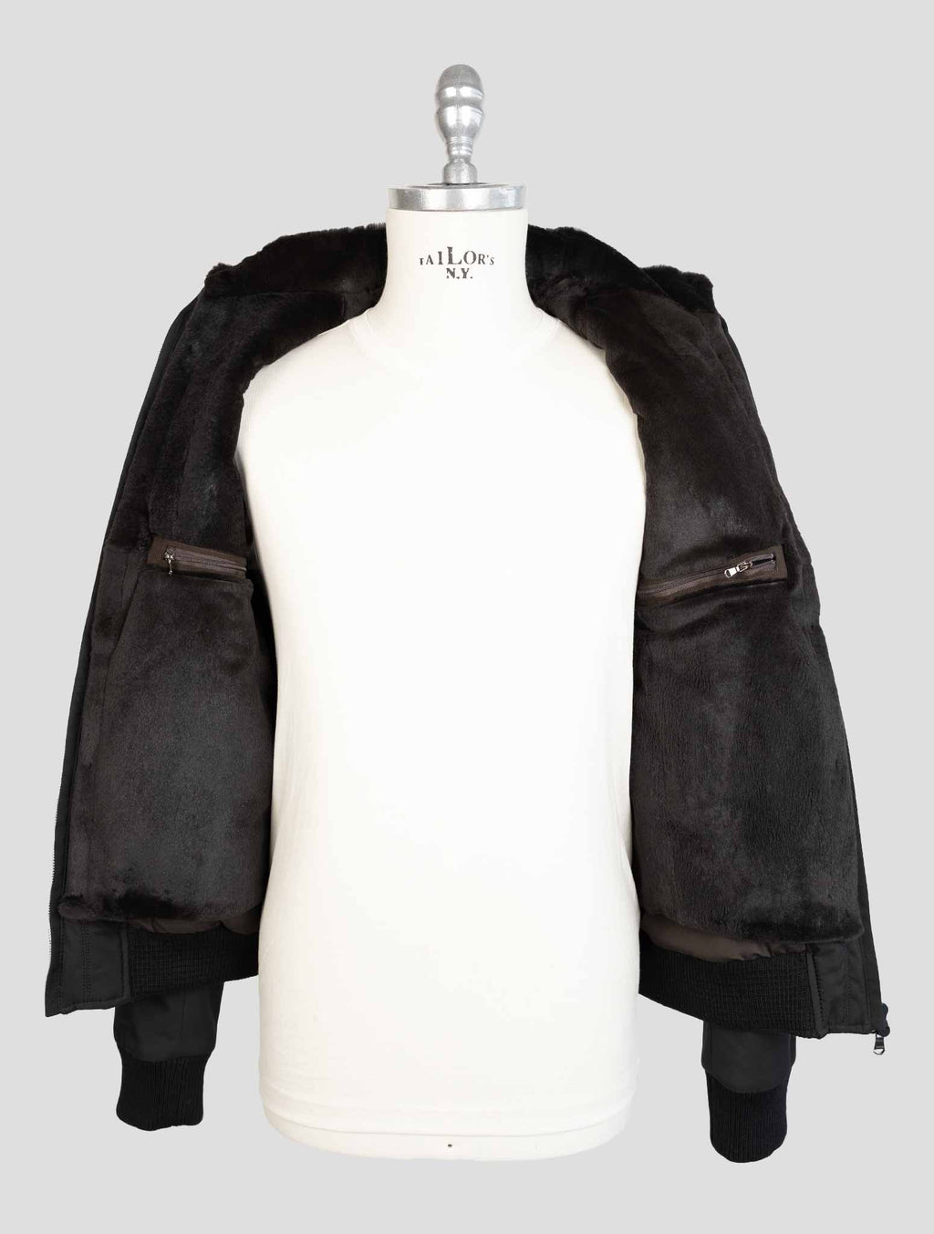Barba Napoli Black Pl Pu Lapin Coat 8