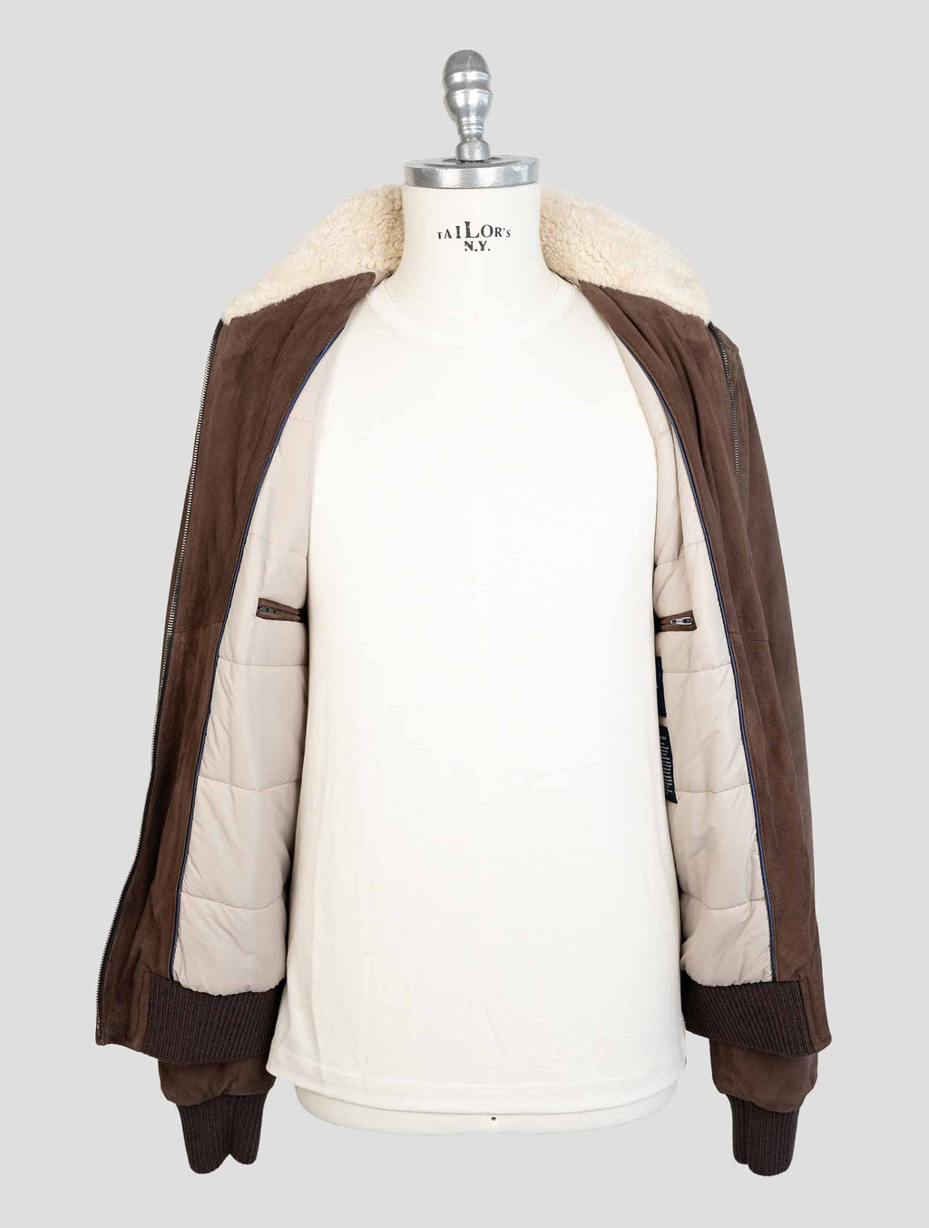 Barba Napoli Brown Leather Suede Coat 6