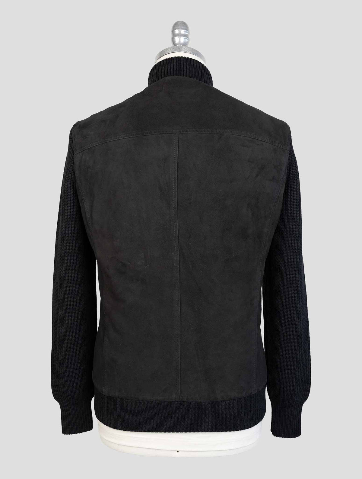 Barba Napoli Blue Leather Suede Coat 3