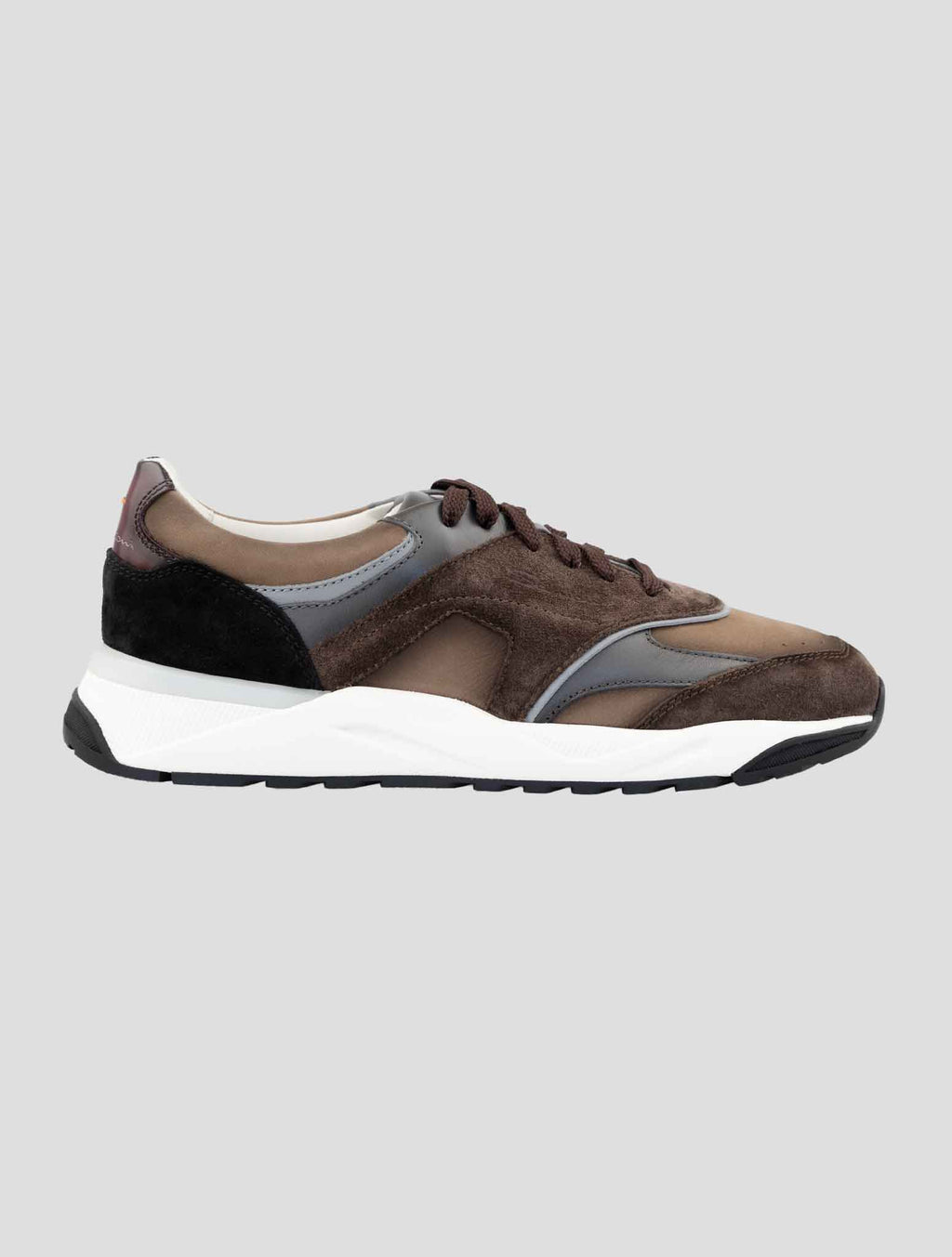 Santoni Multicolor Leather Suede Sneakers 4
