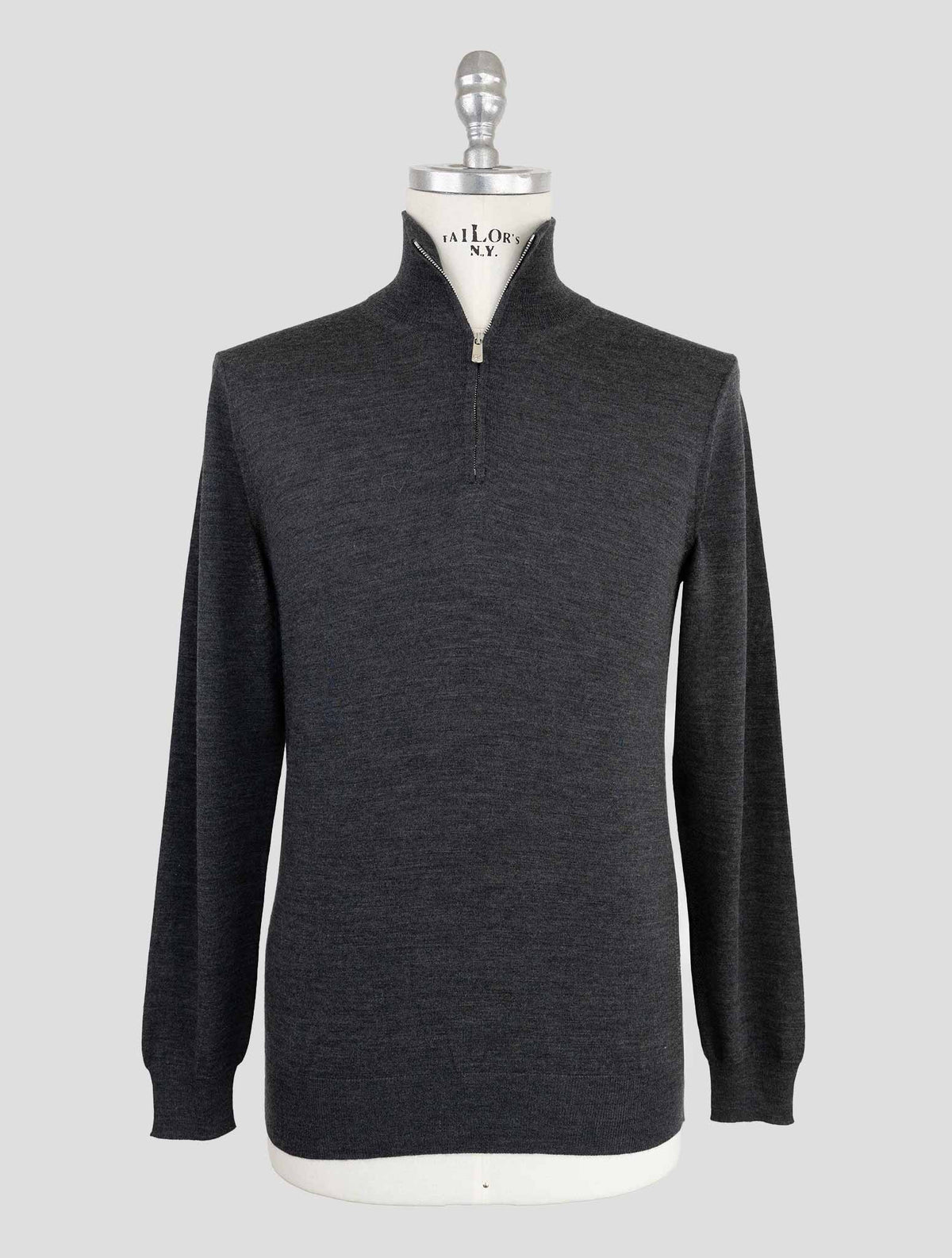 Marco Pescarolo Gray Virgin Wool Sweater Half Zip 1