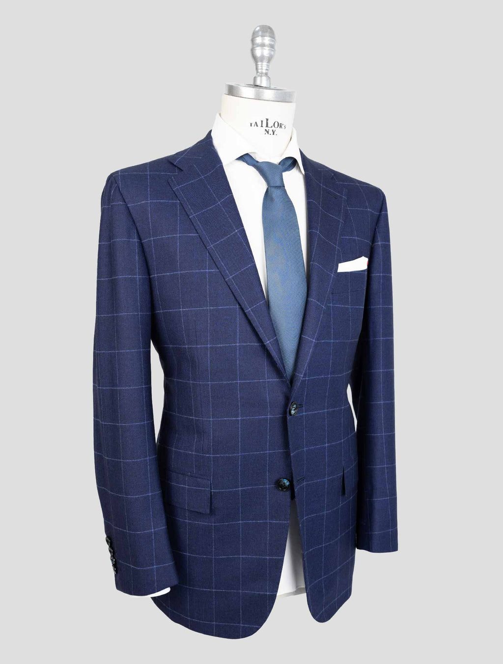 Kiton Blue Virgin Wool Cashmere Suit 2