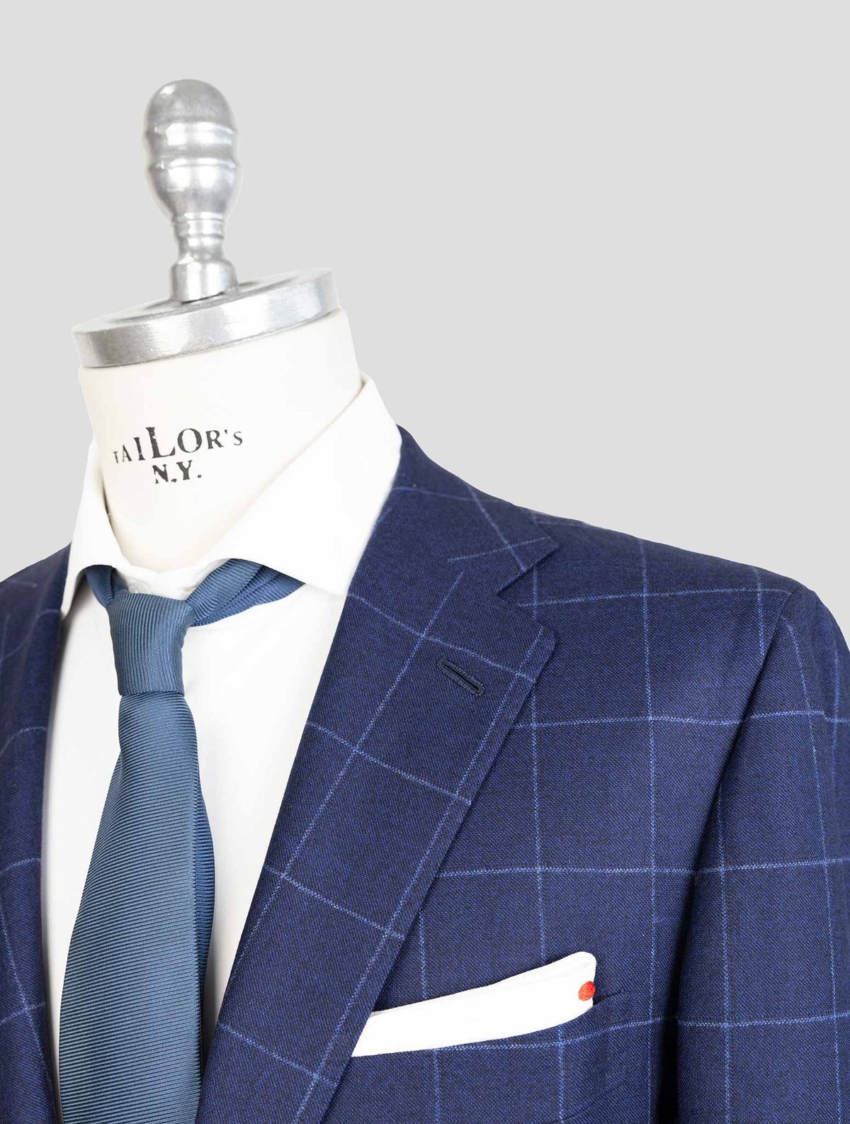 Kiton Blue Virgin Wool Cashmere Suit 6