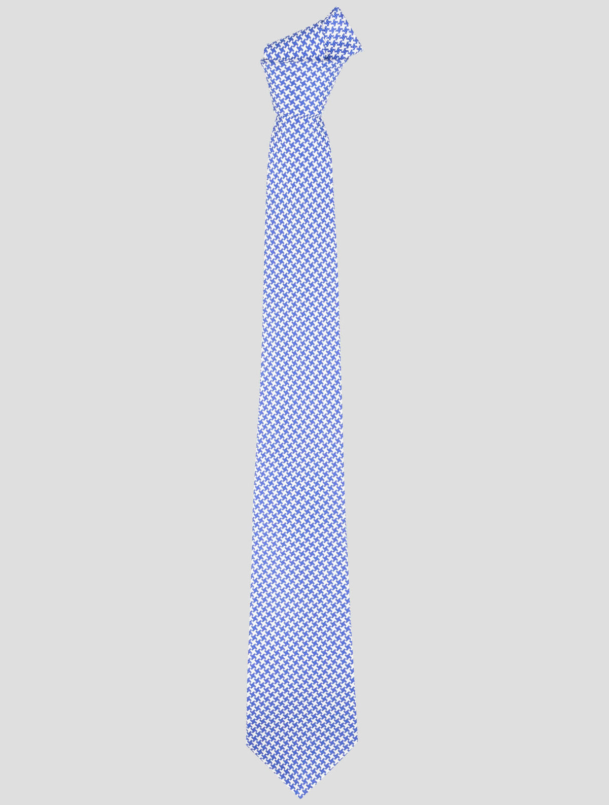 Kiton Blue White Silk Tie 1