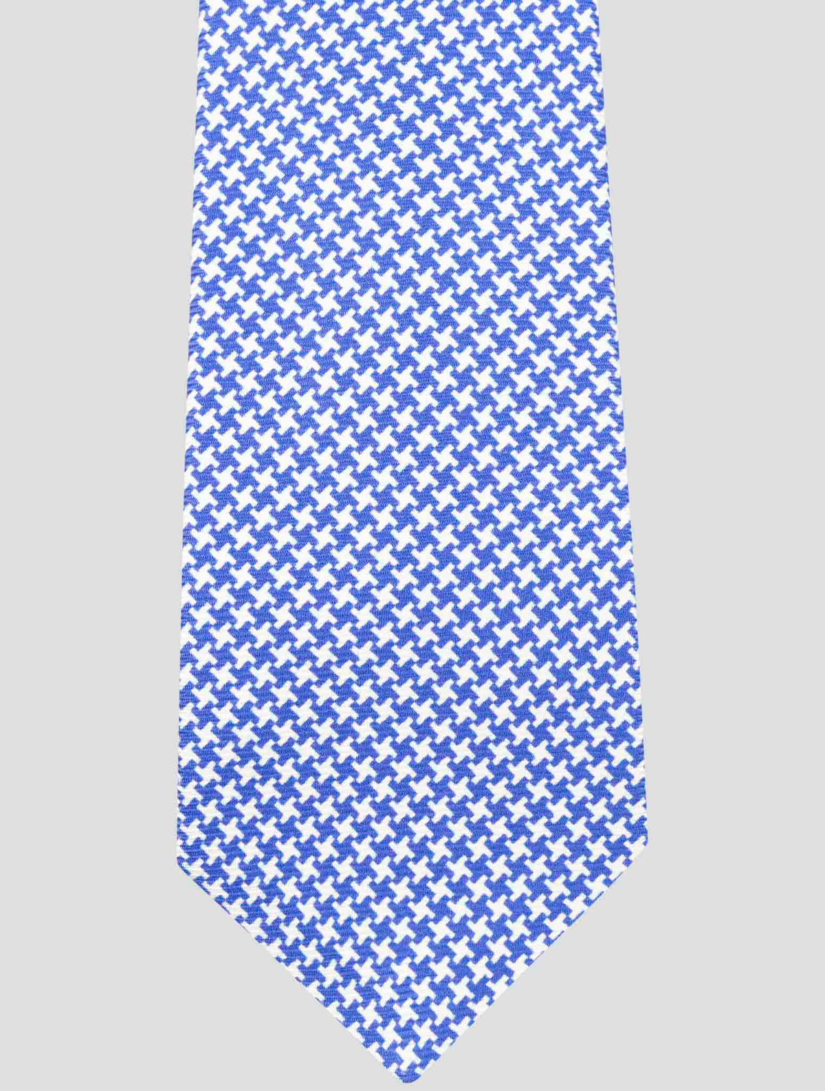 Kiton Blue White Silk Tie 2