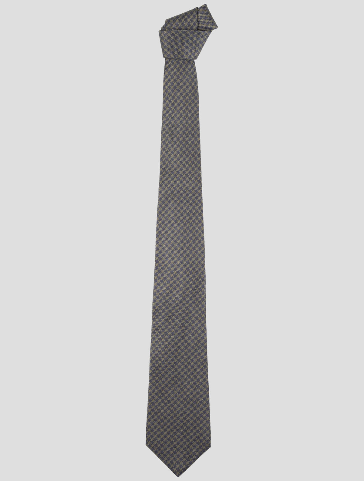Kiton Green Black Silk Tie 1