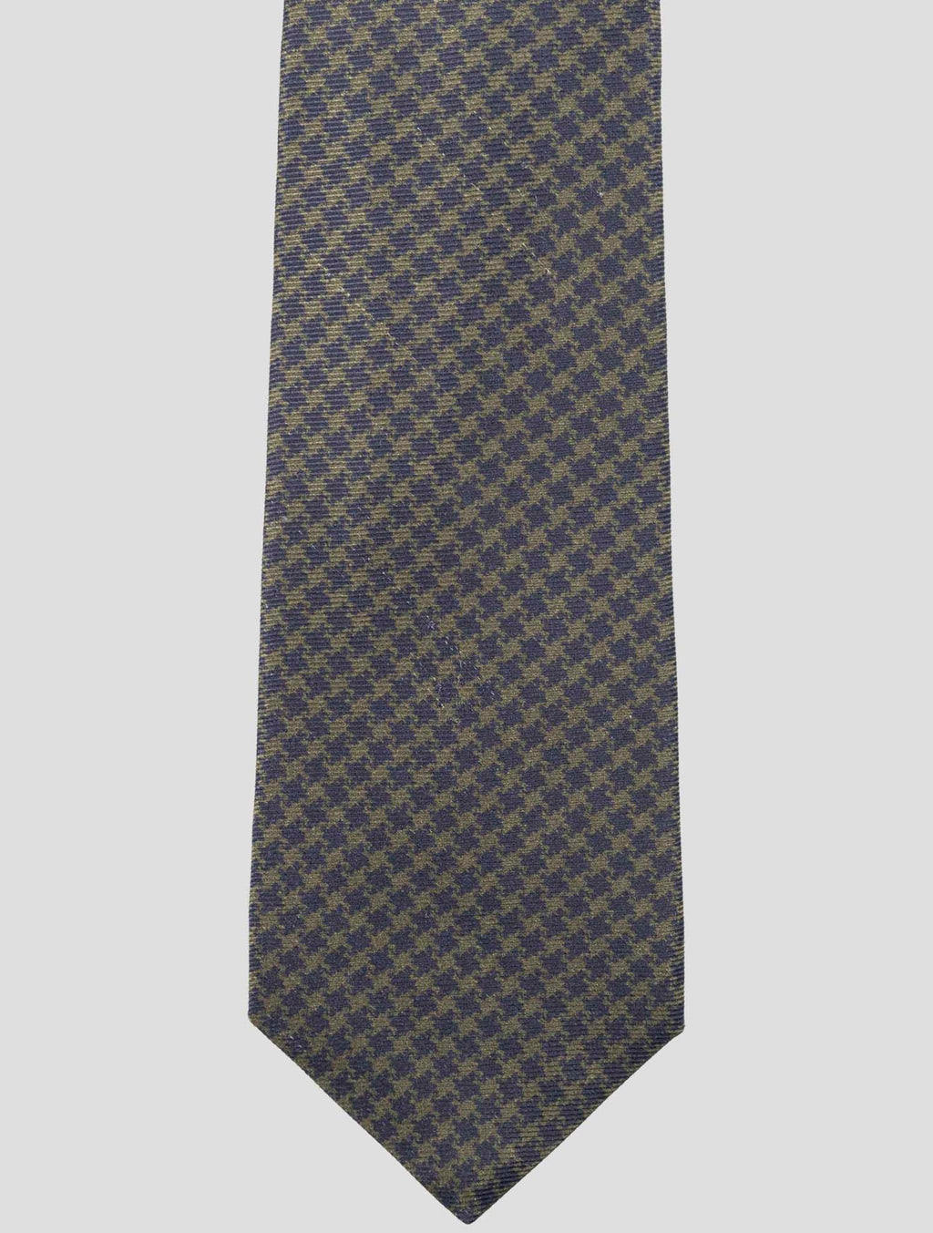 Kiton Green Black Silk Tie 2