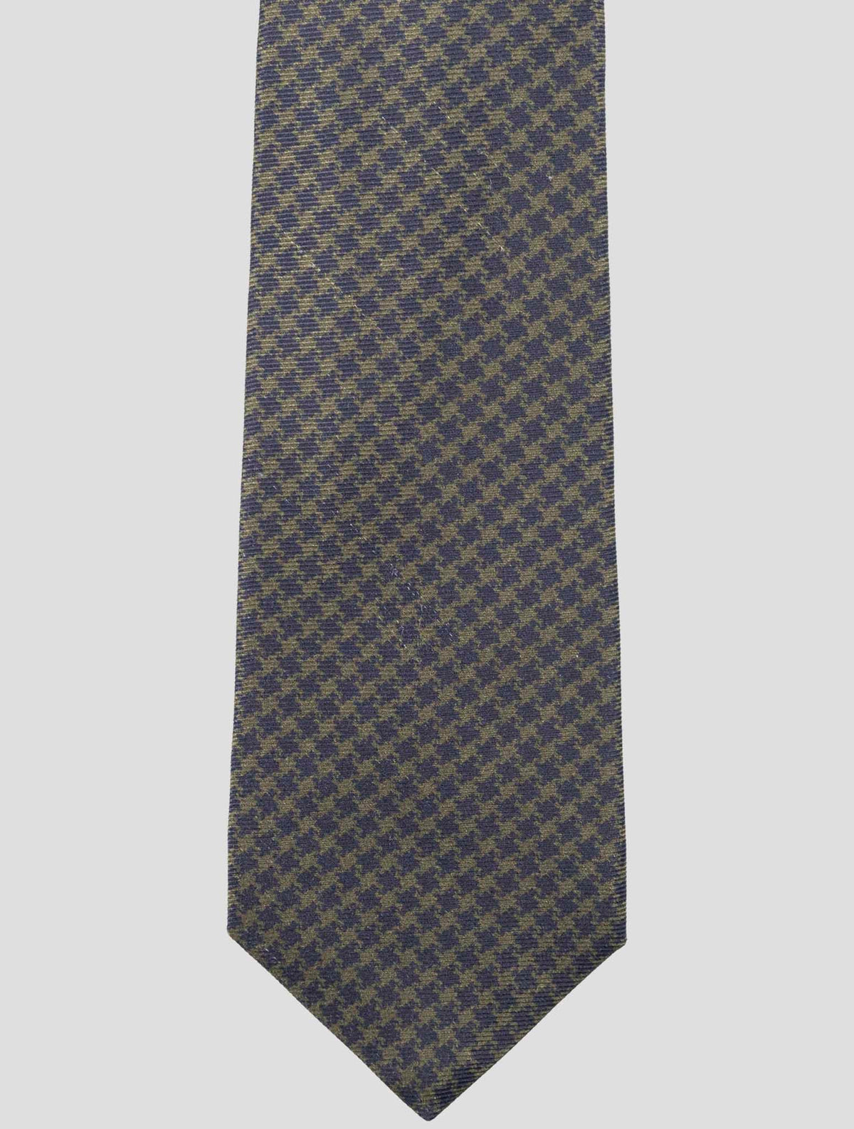 Kiton Green Black Silk Tie 2
