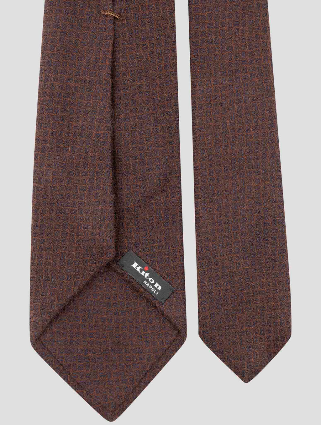 Kiton Brown Cashmere Tie 3