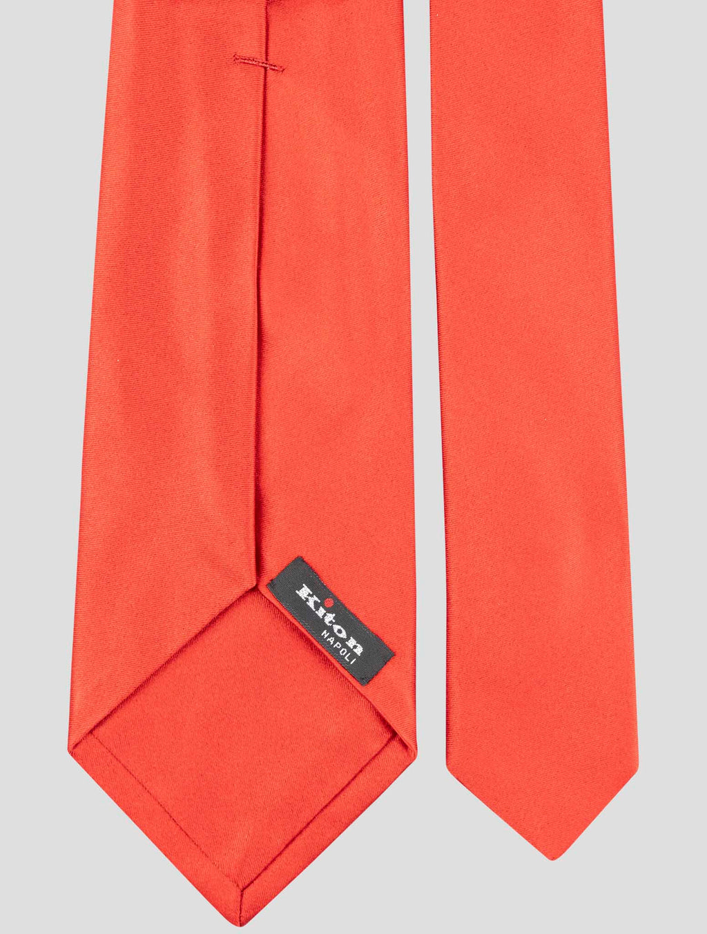Kiton Red Silk Tie 3