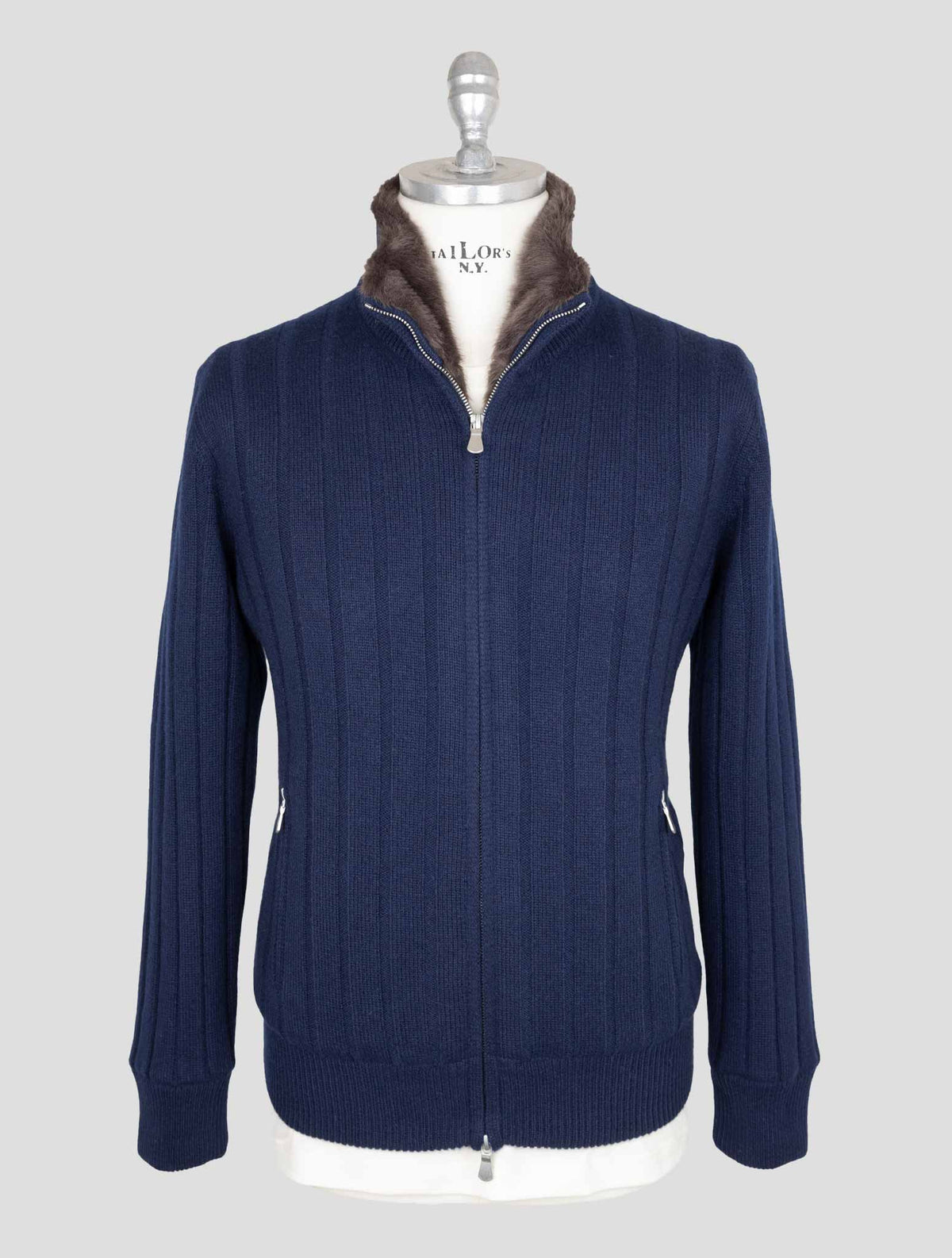 Gran Sasso Blue Cashmere Coat 1