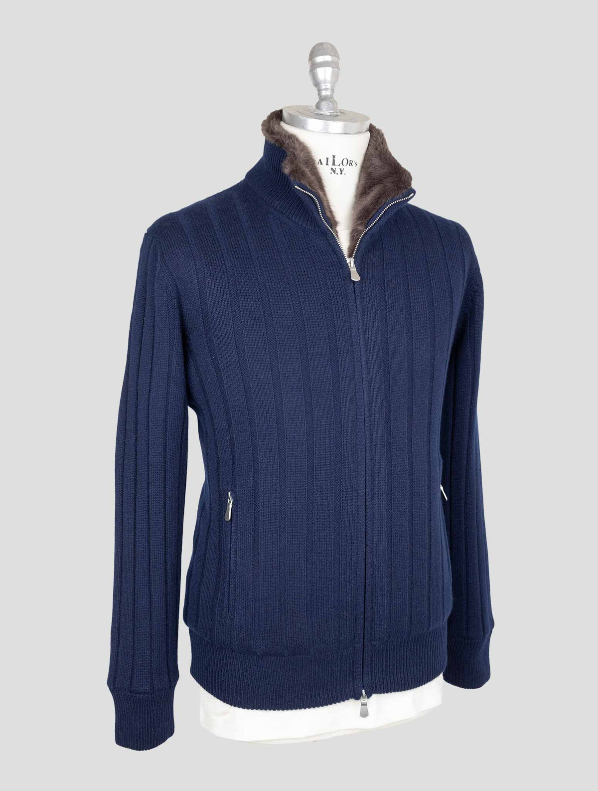 Gran Sasso Blue Cashmere Coat 2