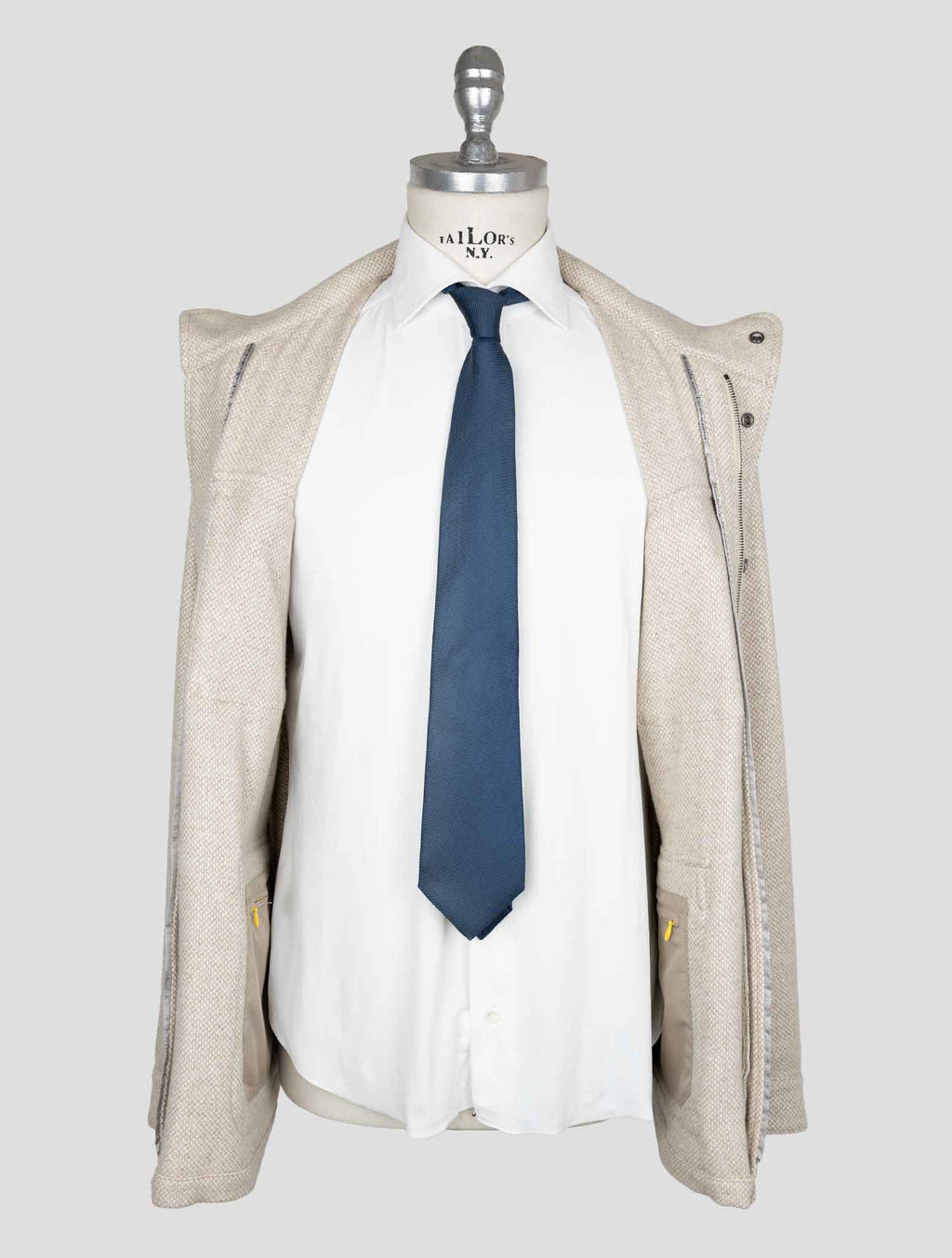 Sartorio Napoli Beige Cashmere Silk Coat 6