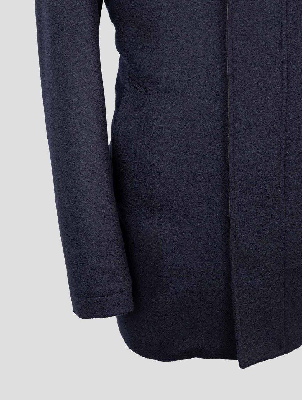Cesare Attolini Dark Blue Cashmere Mink Fur collar Overcoat 5
