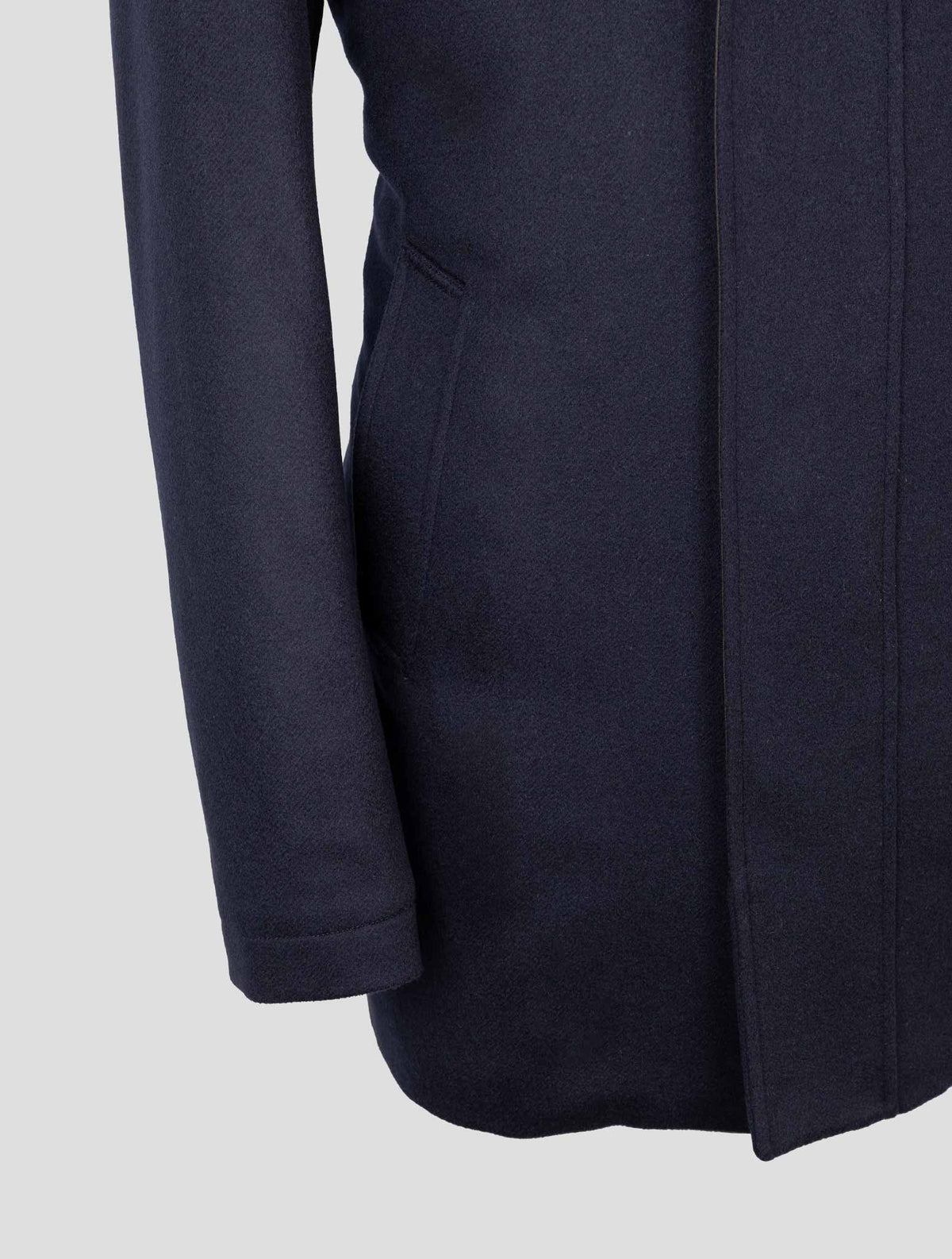 Cesare Attolini Dark Blue Cashmere Mink Fur collar Overcoat 5