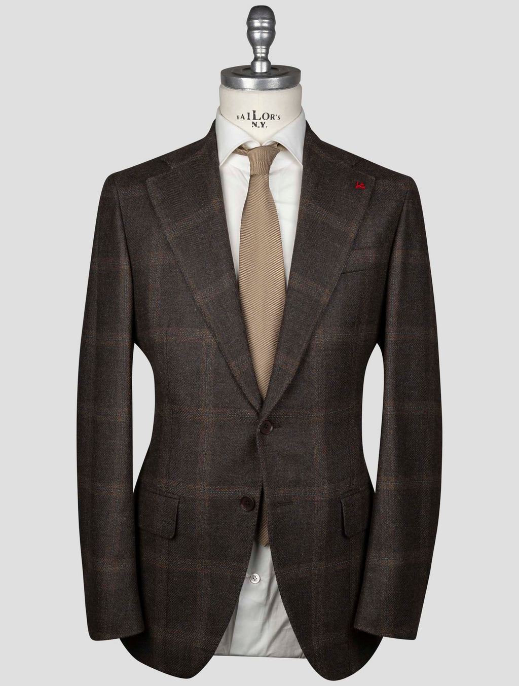 Isaia Brown Wool Angora Silk Blazer 1