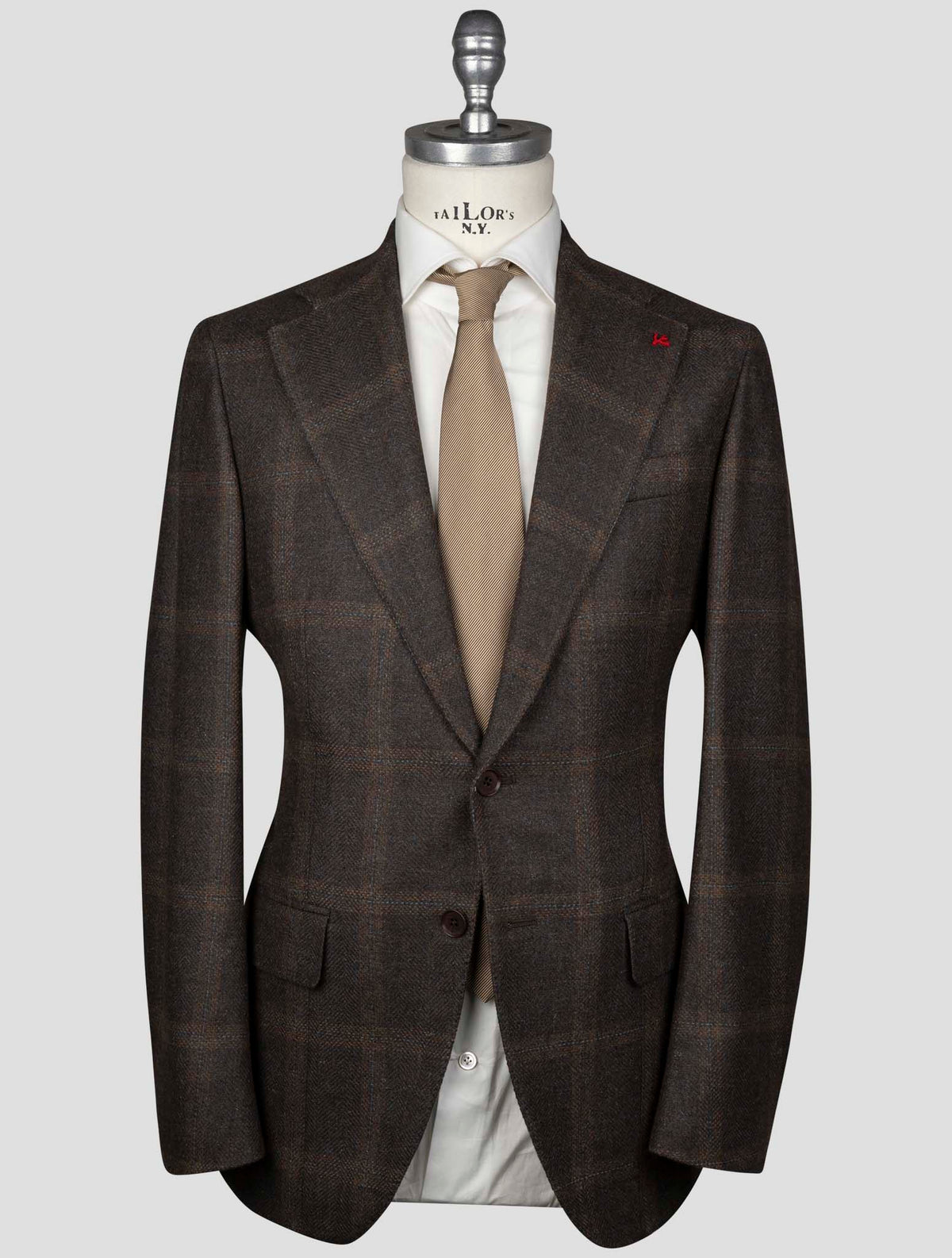 Isaia Brown Wool Angora Silk Blazer 1