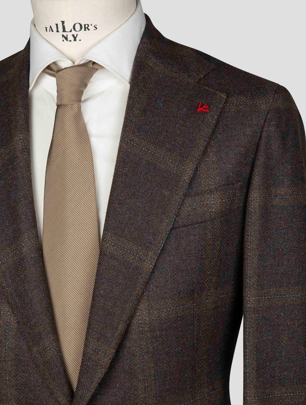 Isaia Brown Wool Angora Silk Blazer 4