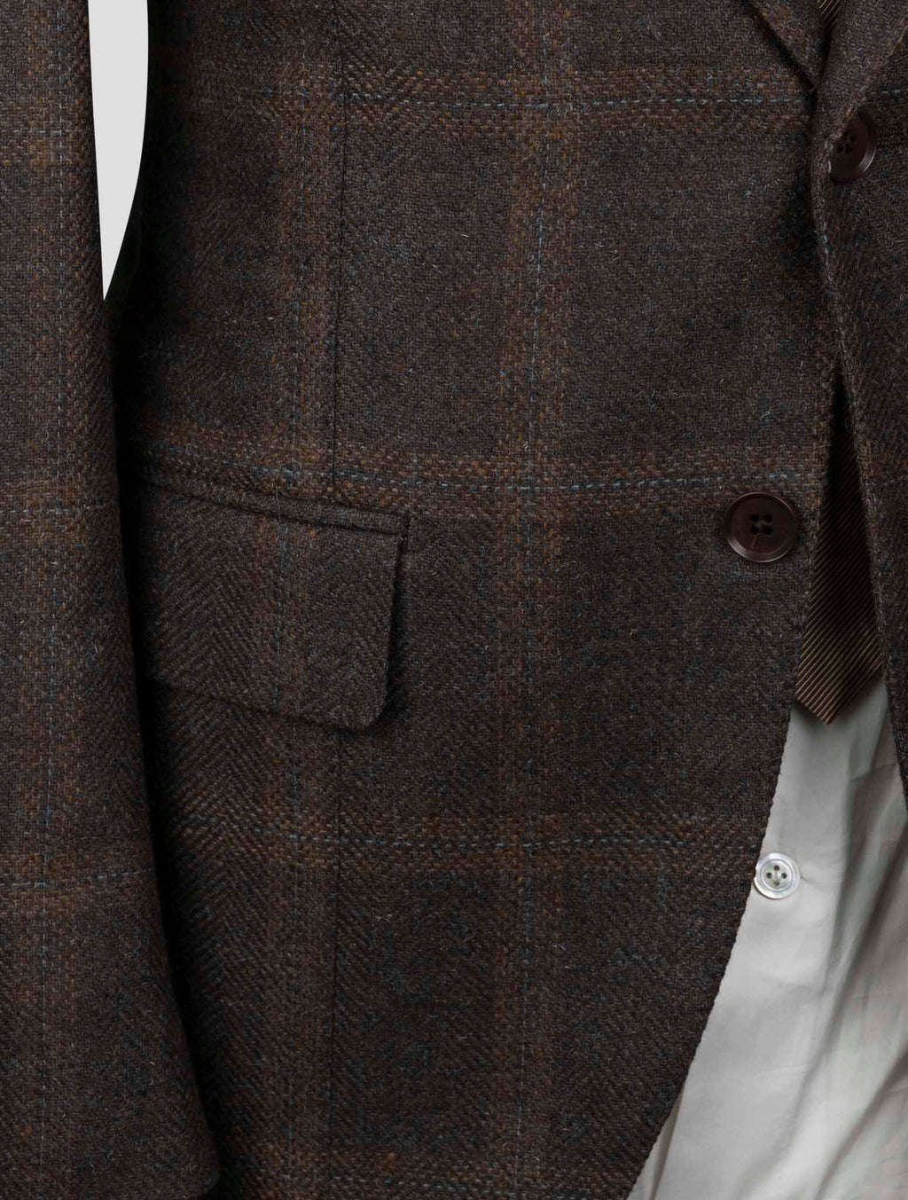 Isaia Brown Wool Angora Silk Blazer 5