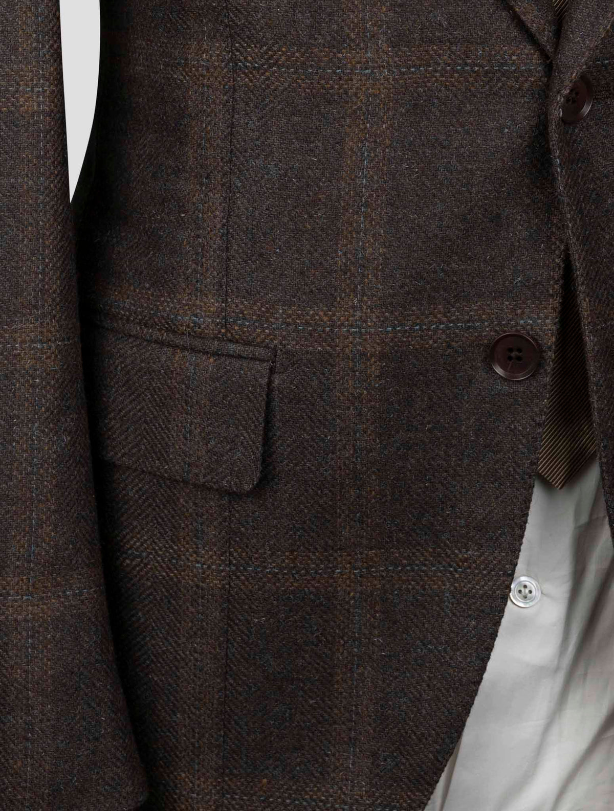 Isaia Brown Wool Angora Silk Blazer 5
