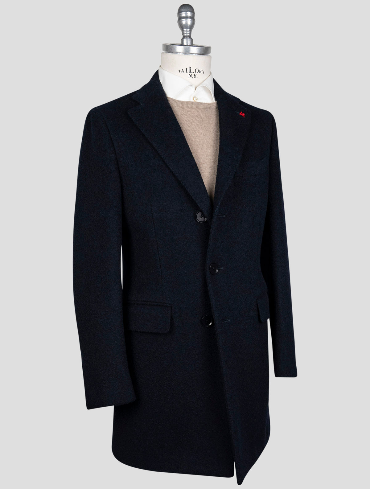 Isaia Blue Wool Pa Cashmere Overcoat 2